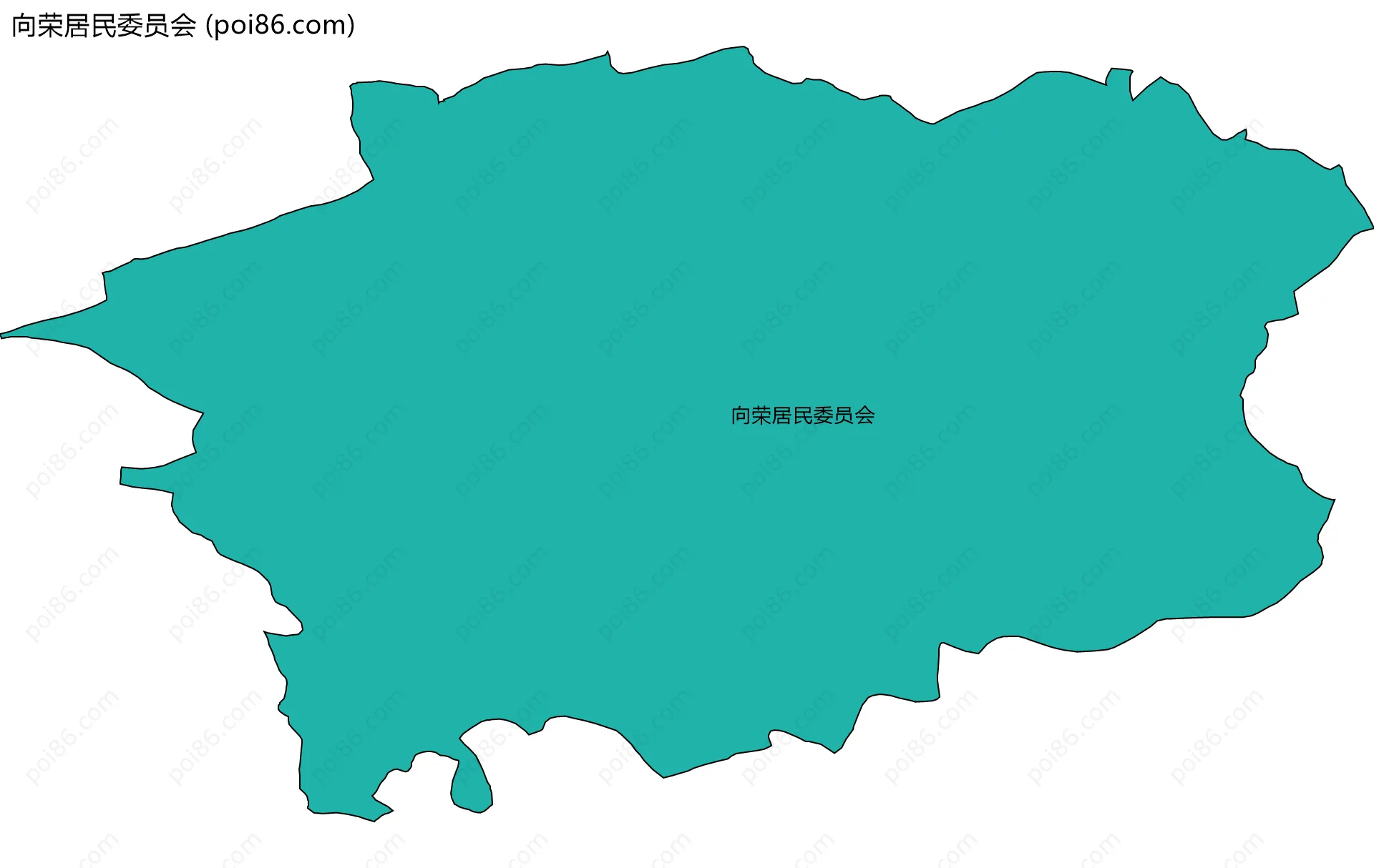 向荣居民委员会边界地图