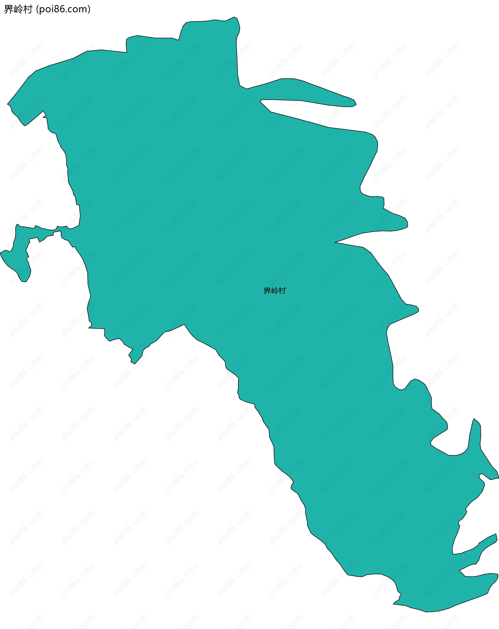 界岭村边界地图