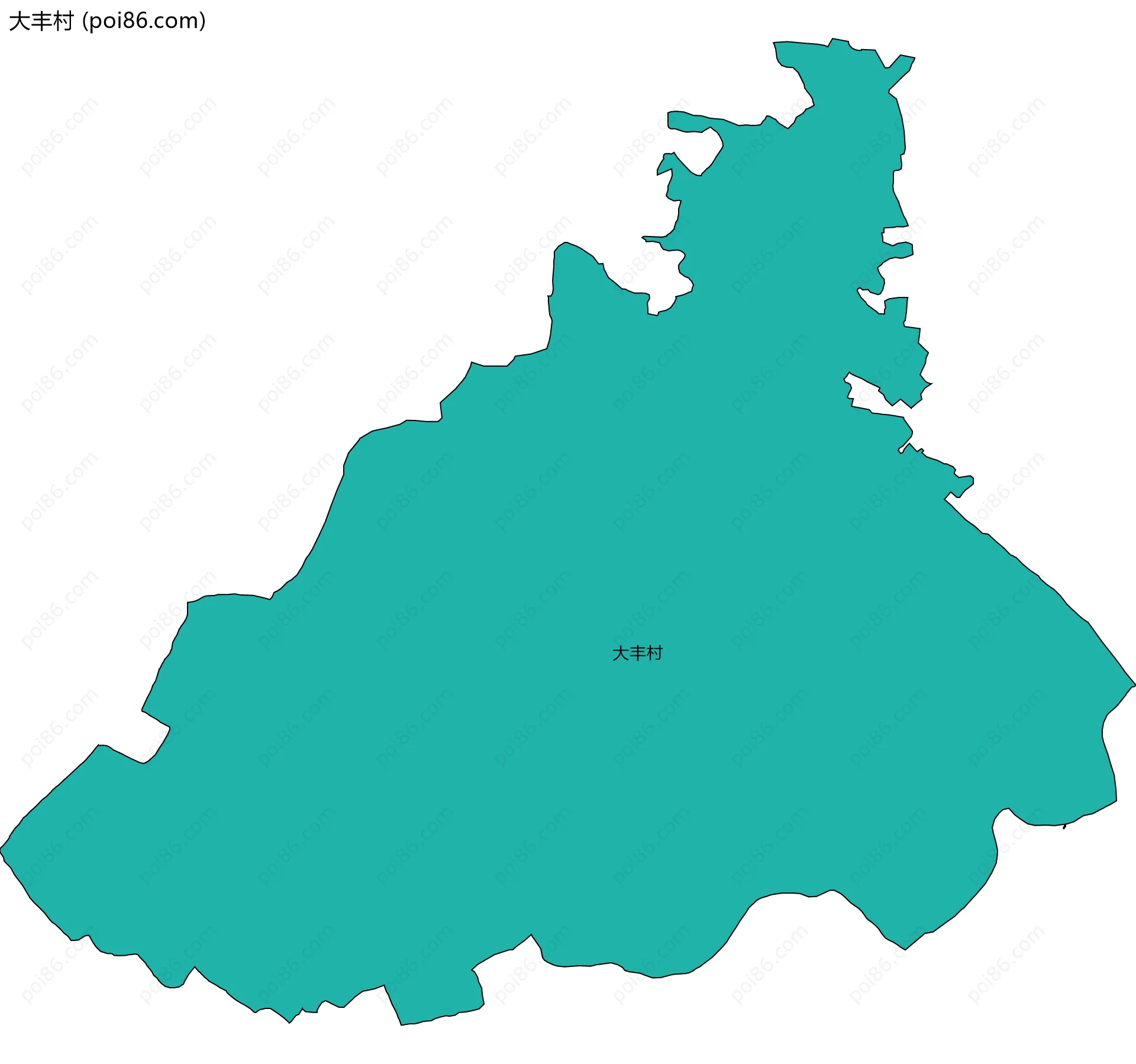 大丰村边界地图