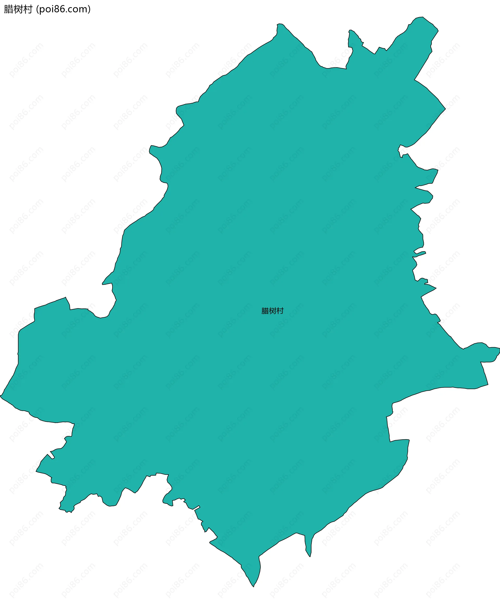 腊树村边界地图