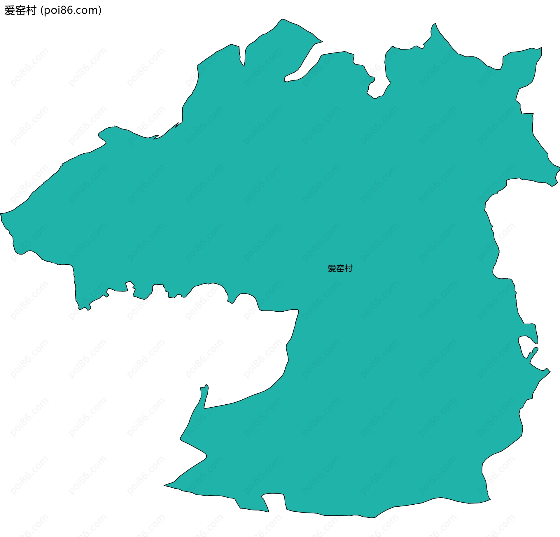 爱窑村边界地图