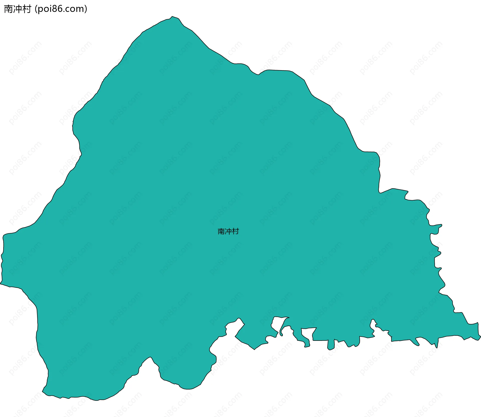 南冲村边界地图