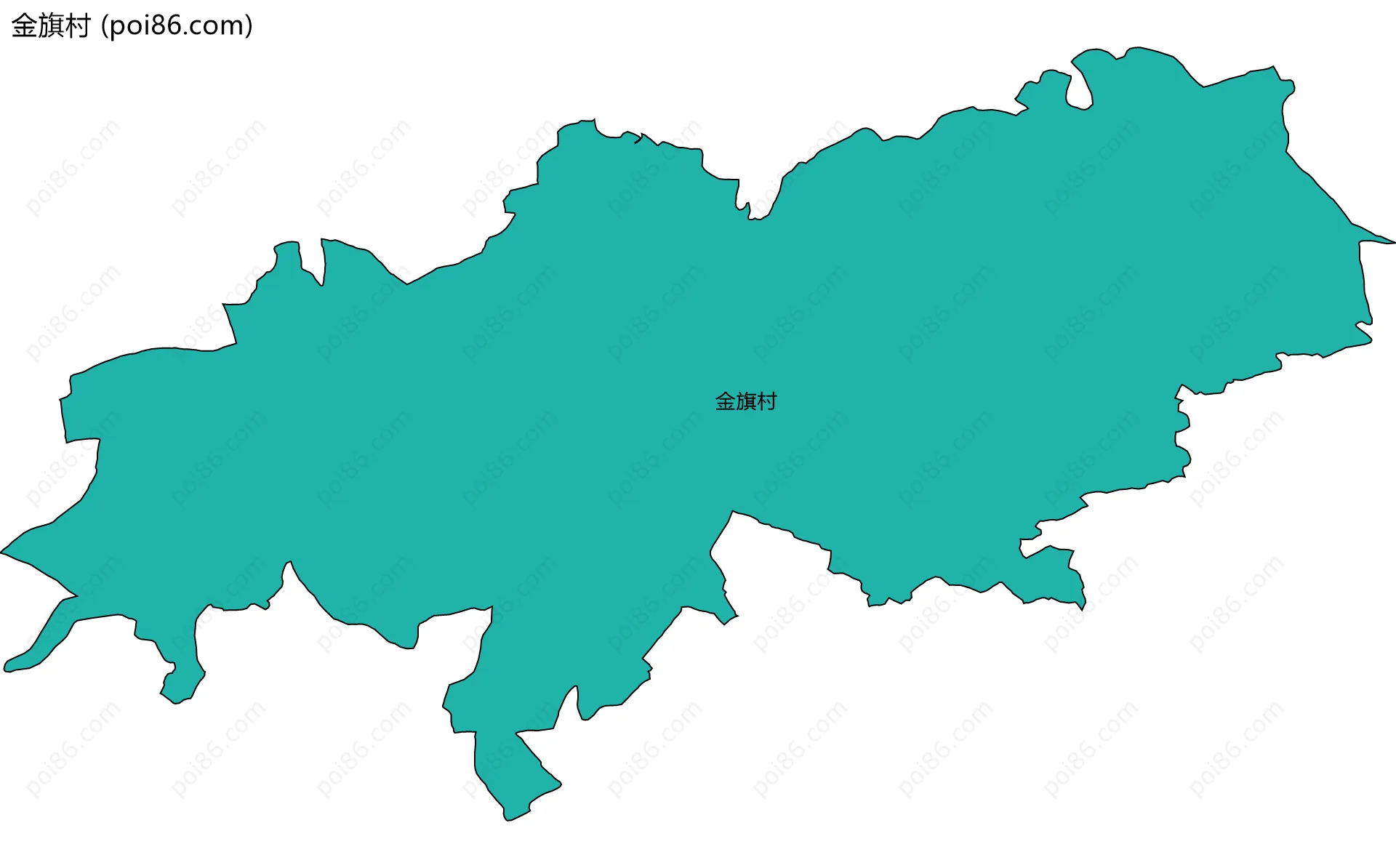 金旗村边界地图