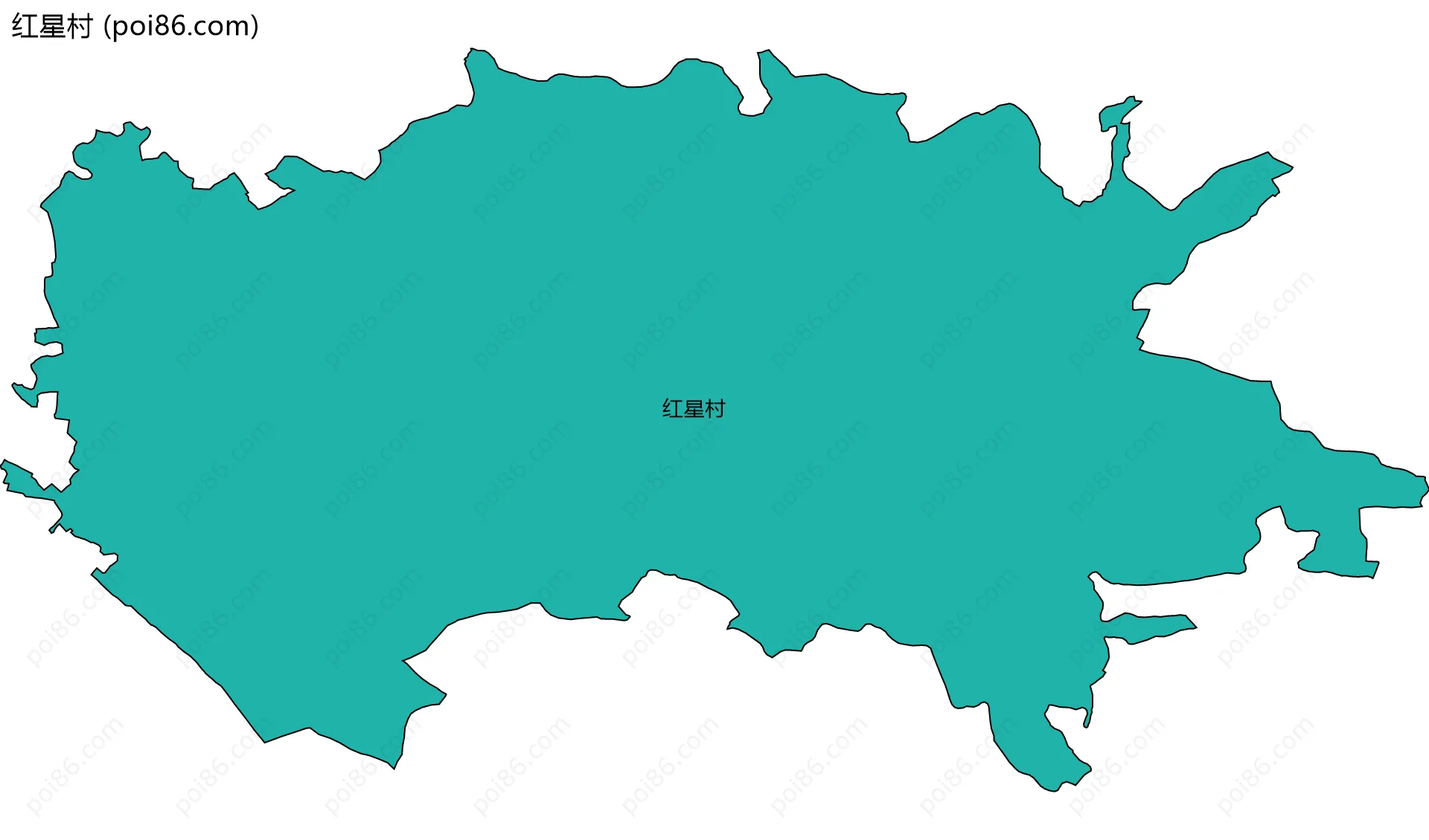 红星村边界地图