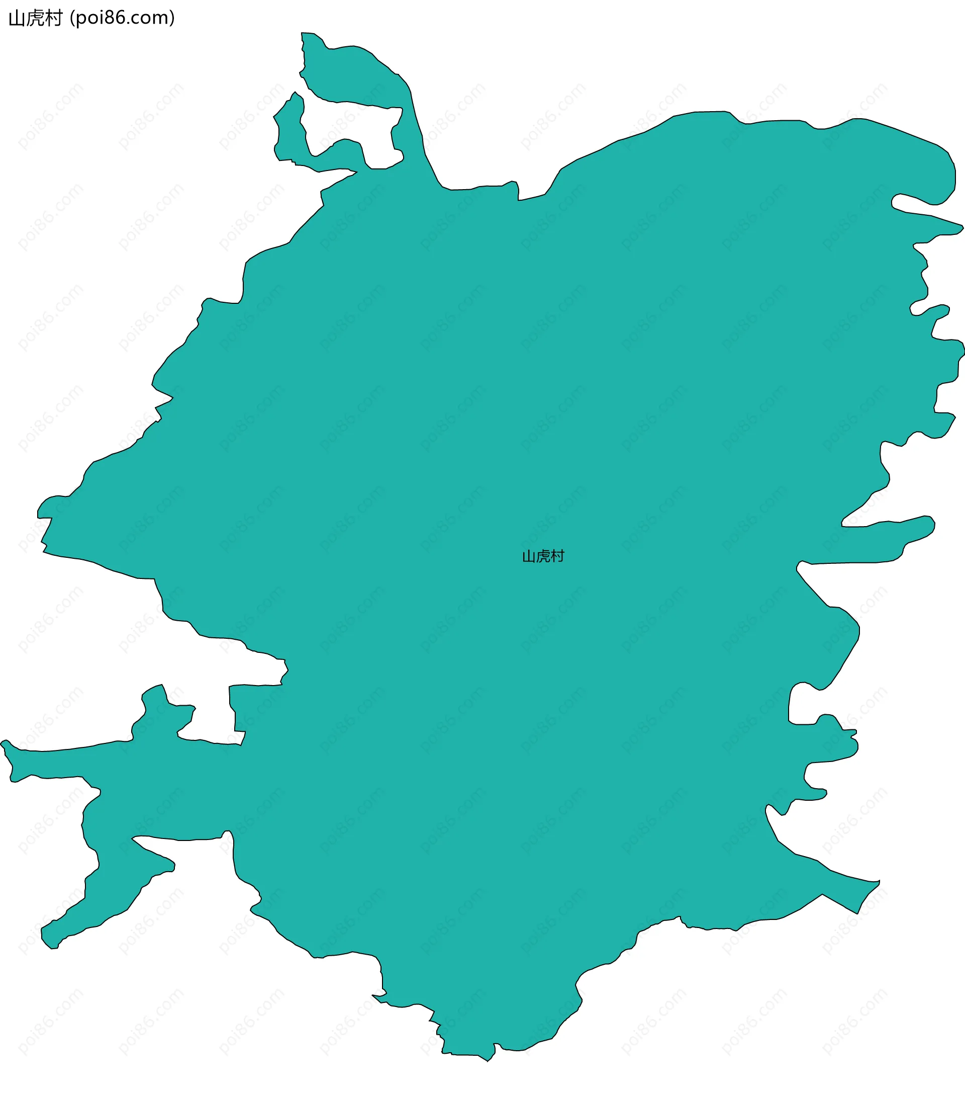 山虎村边界地图