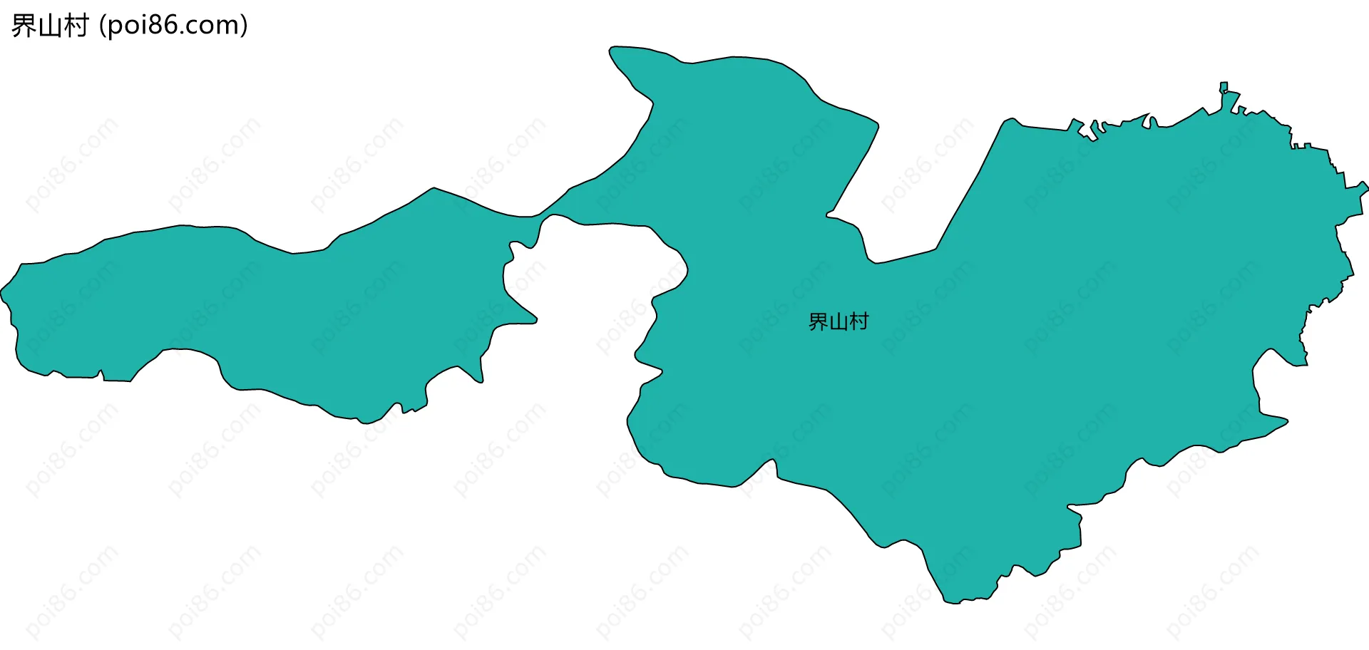 界山村边界地图