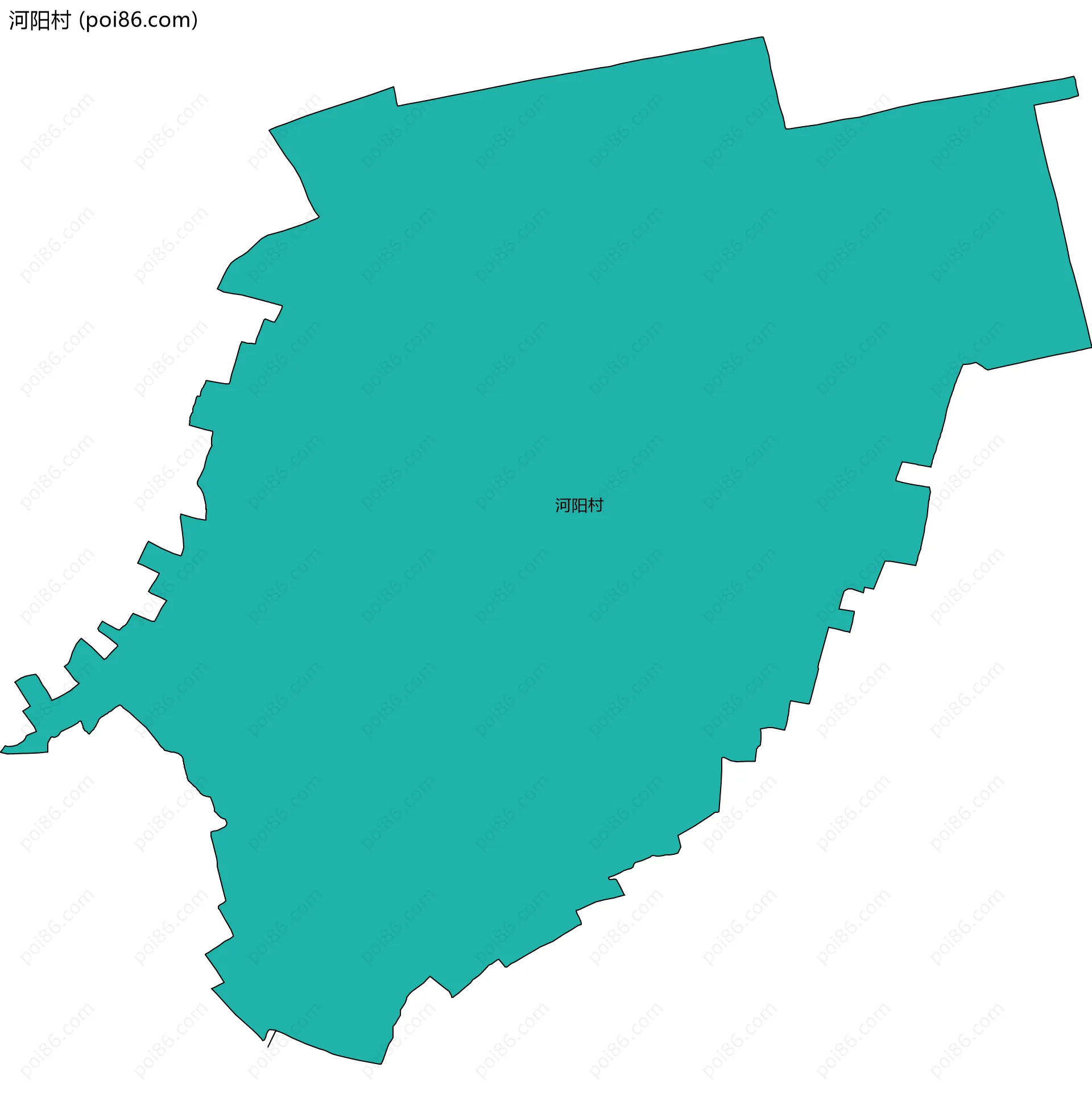 河阳村边界地图