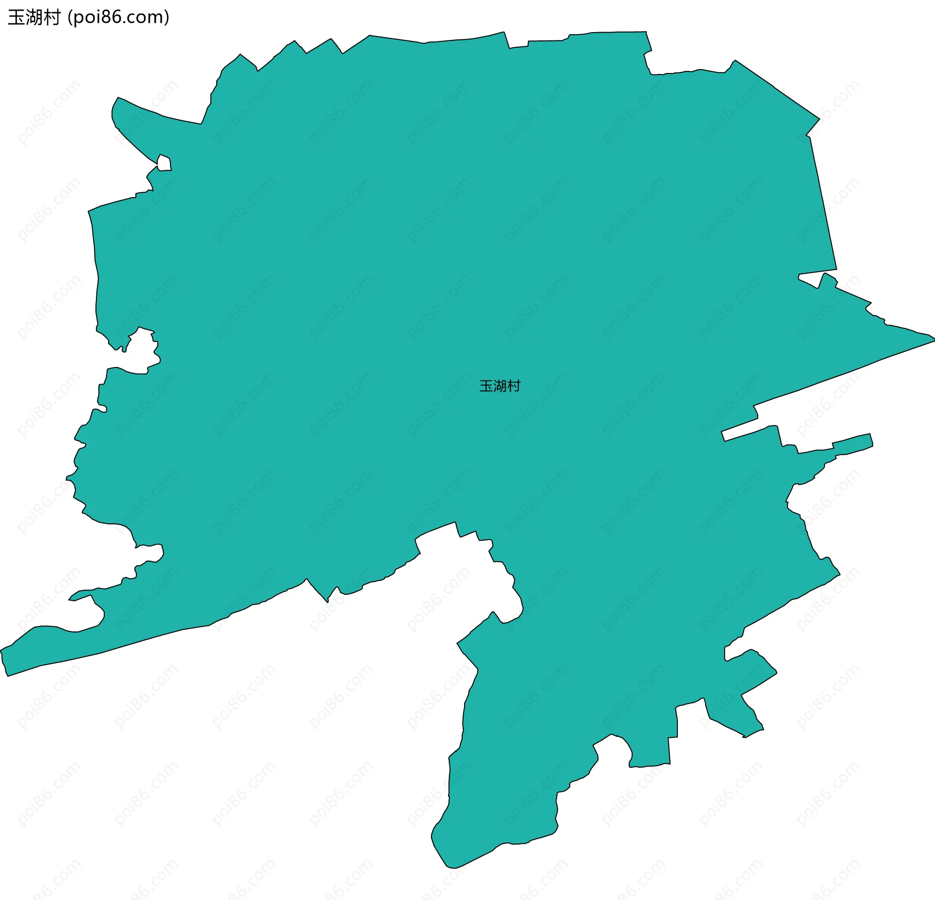 玉湖村边界地图