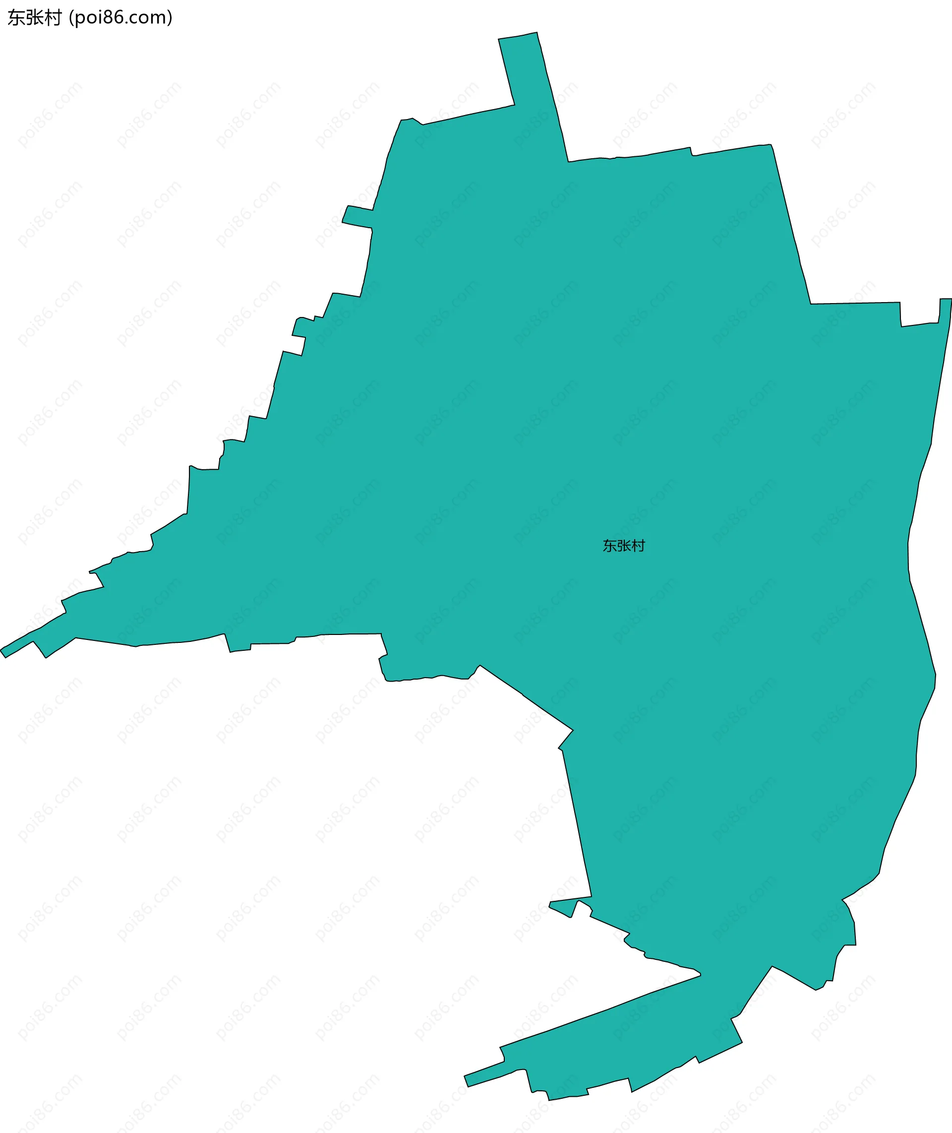 东张村边界地图