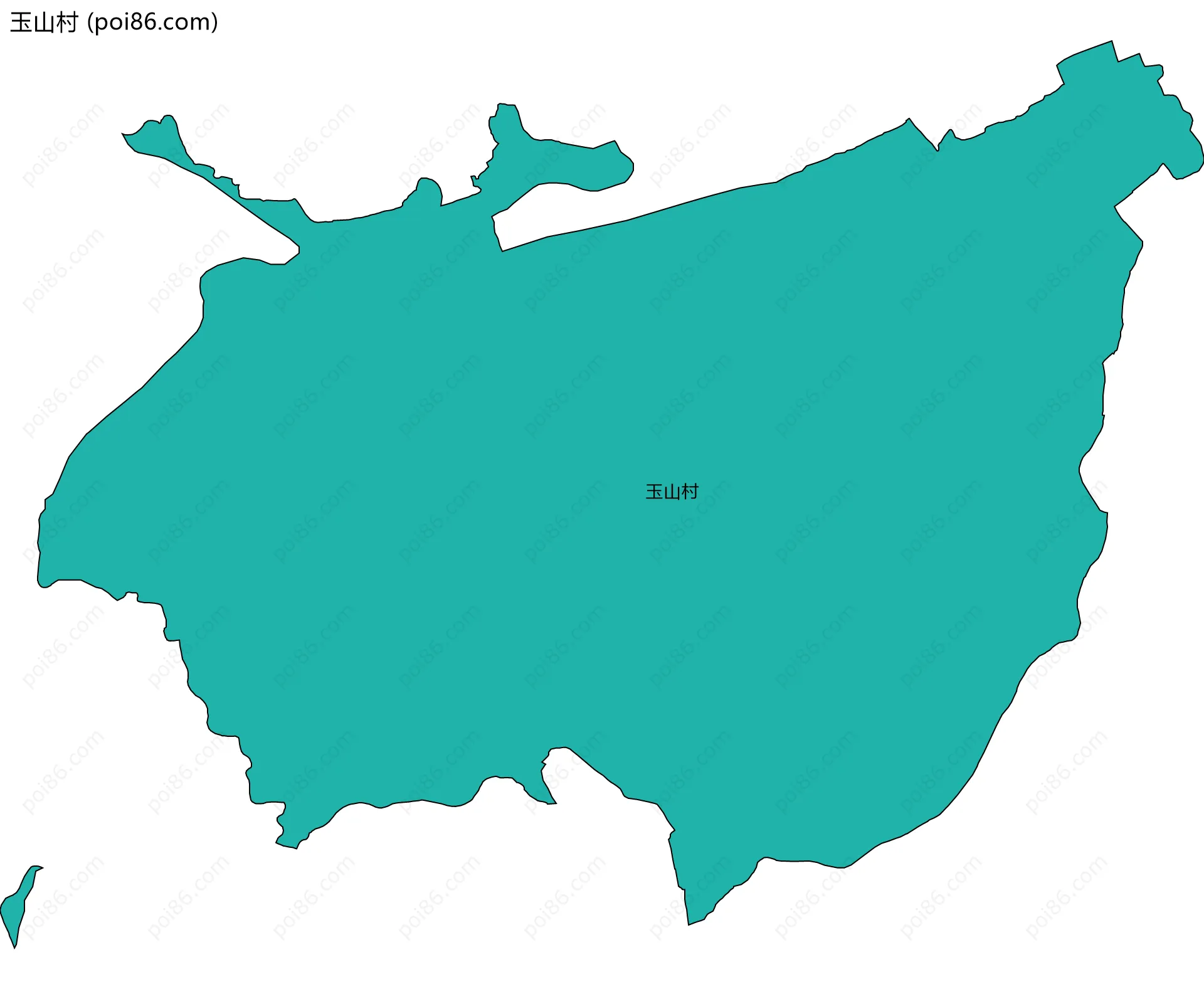 玉山村边界地图