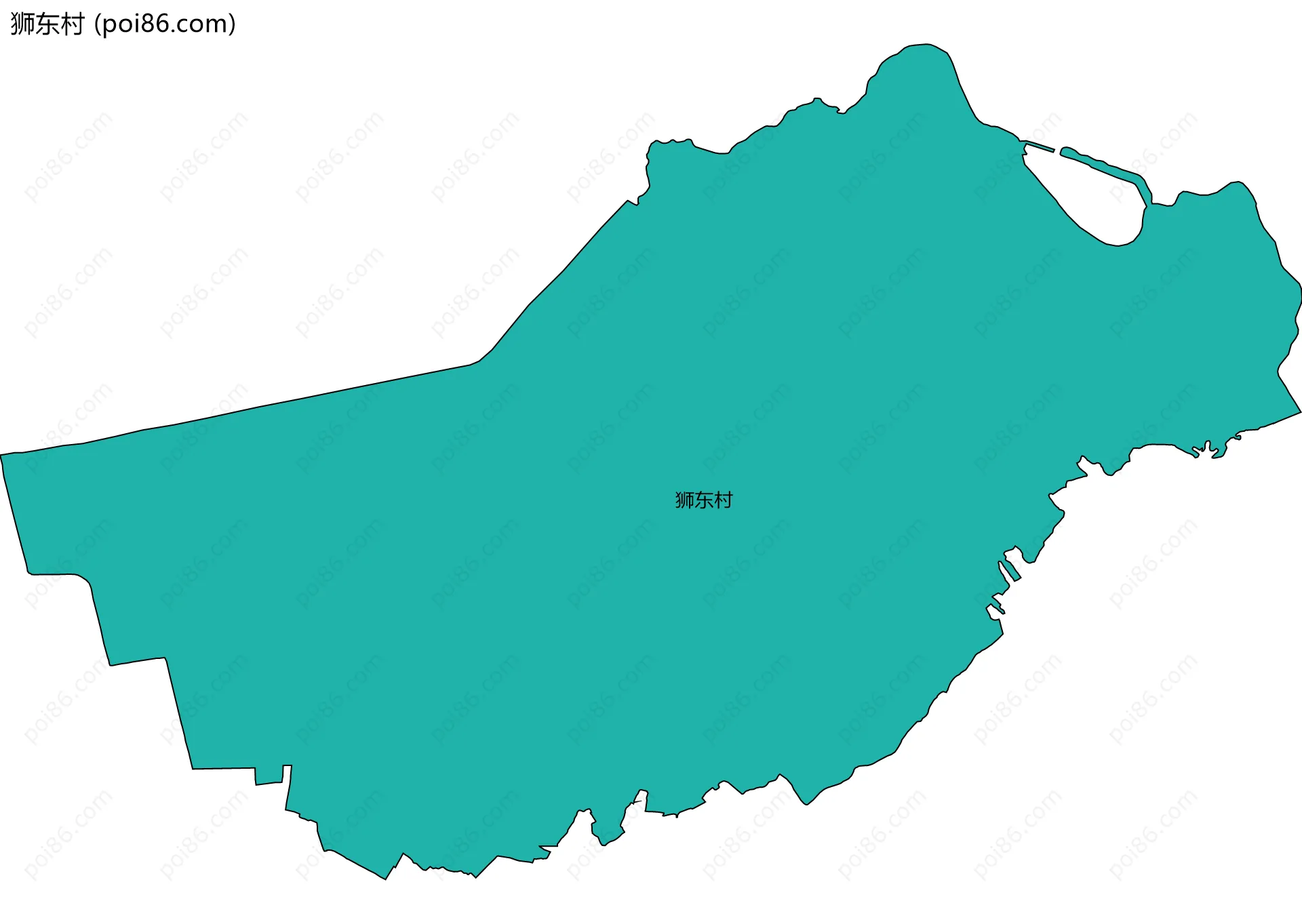 狮东村边界地图