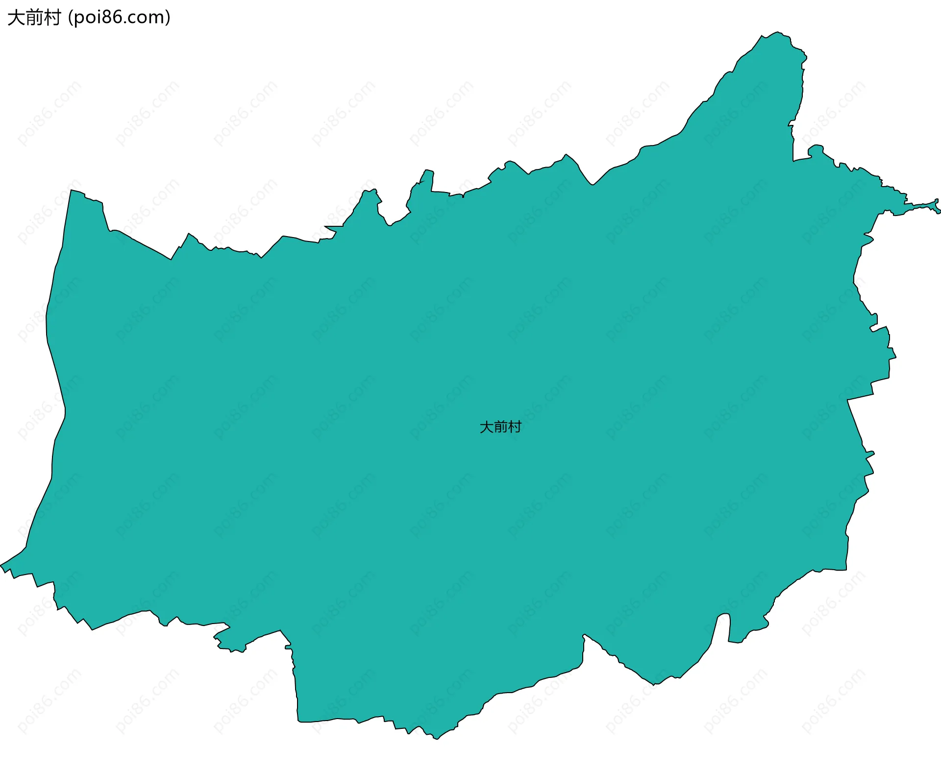 大前村边界地图