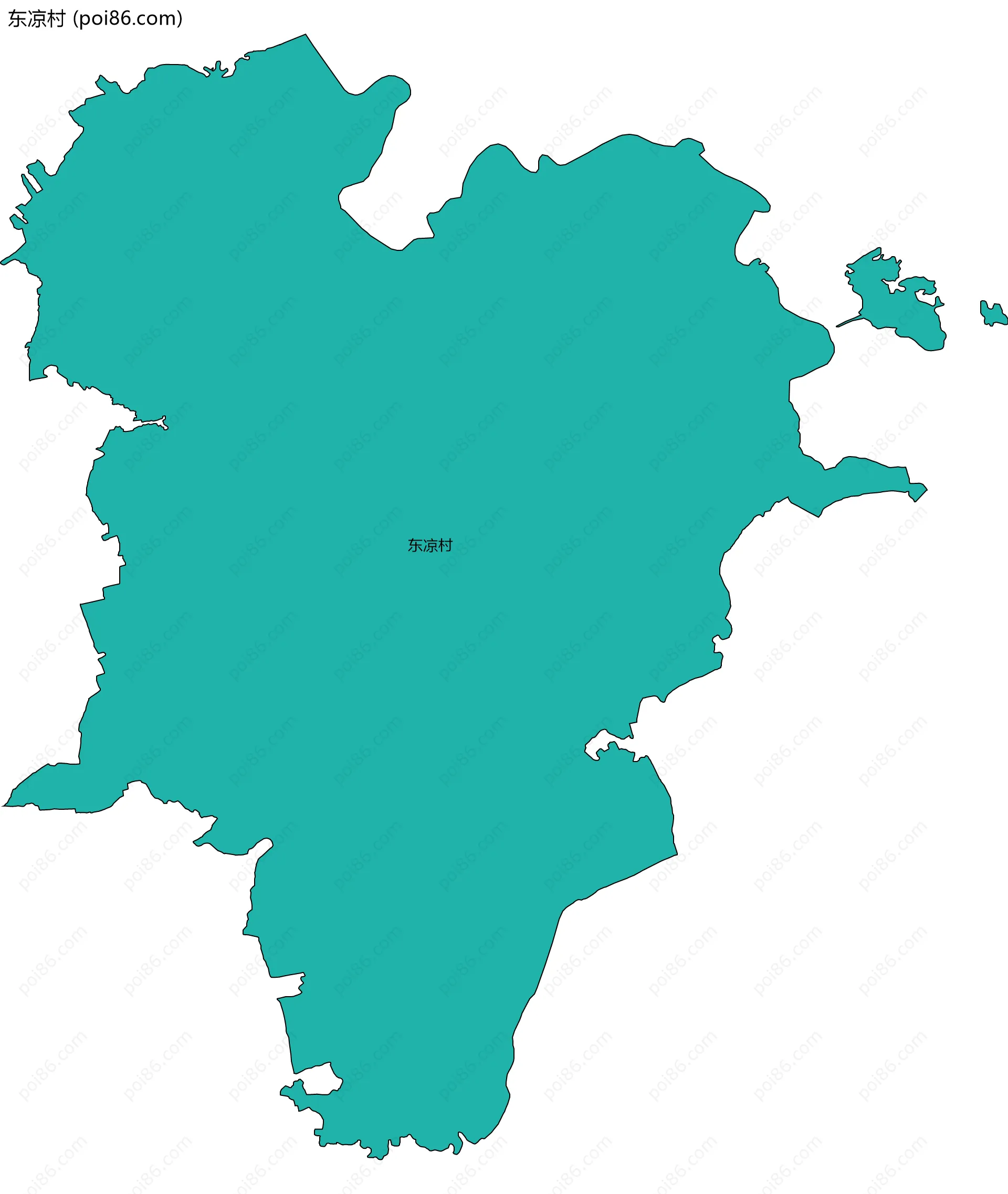 东凉村边界地图