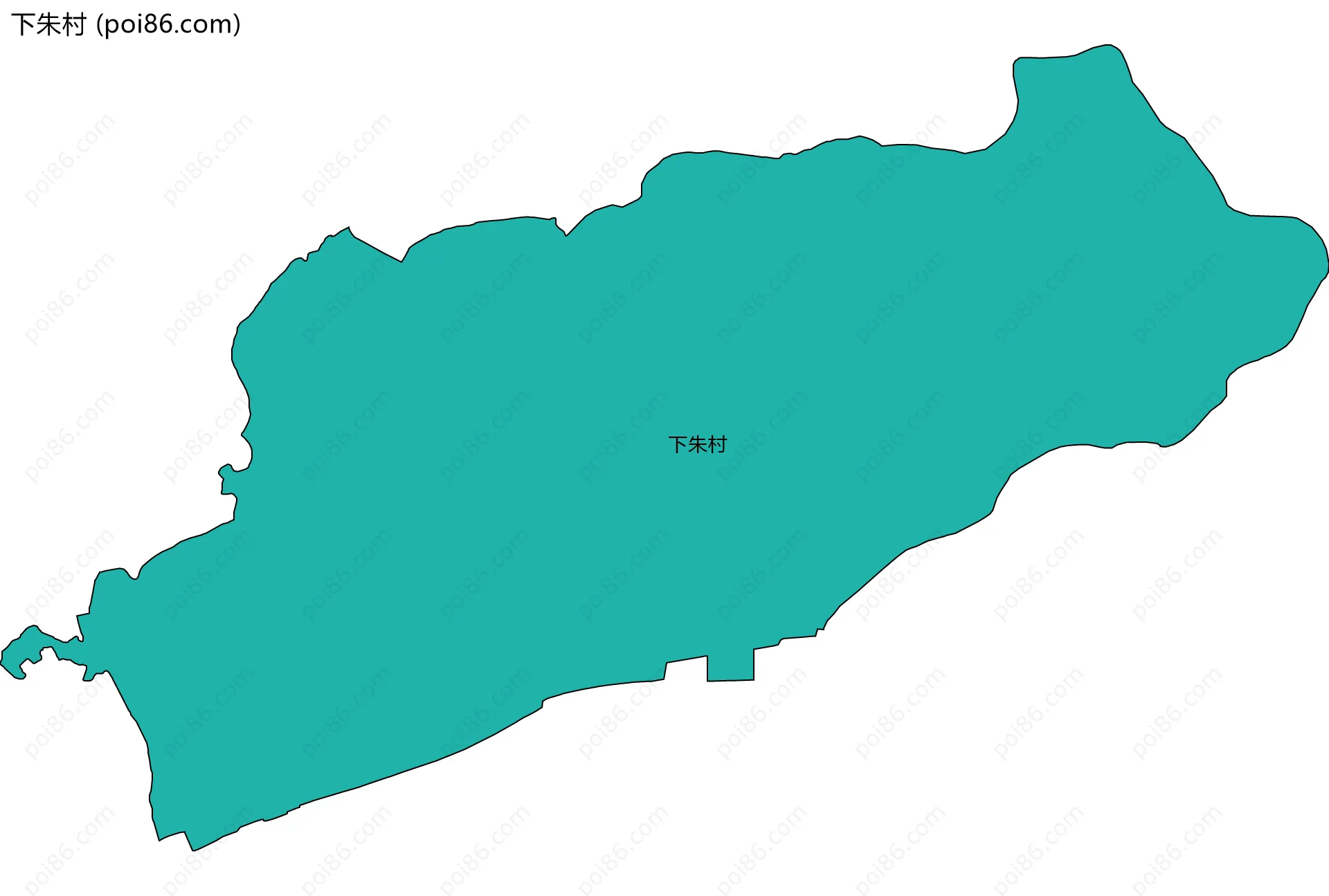 下朱村边界地图