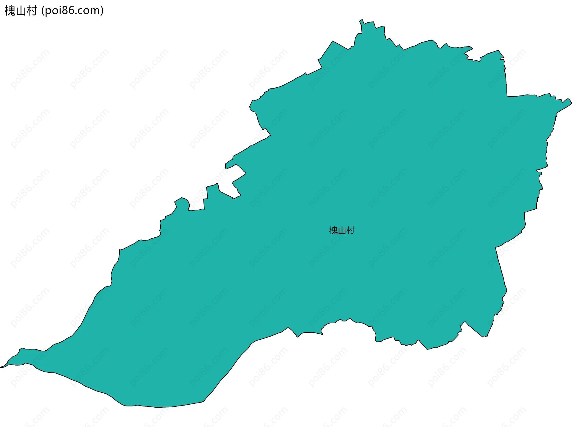 槐山村边界地图