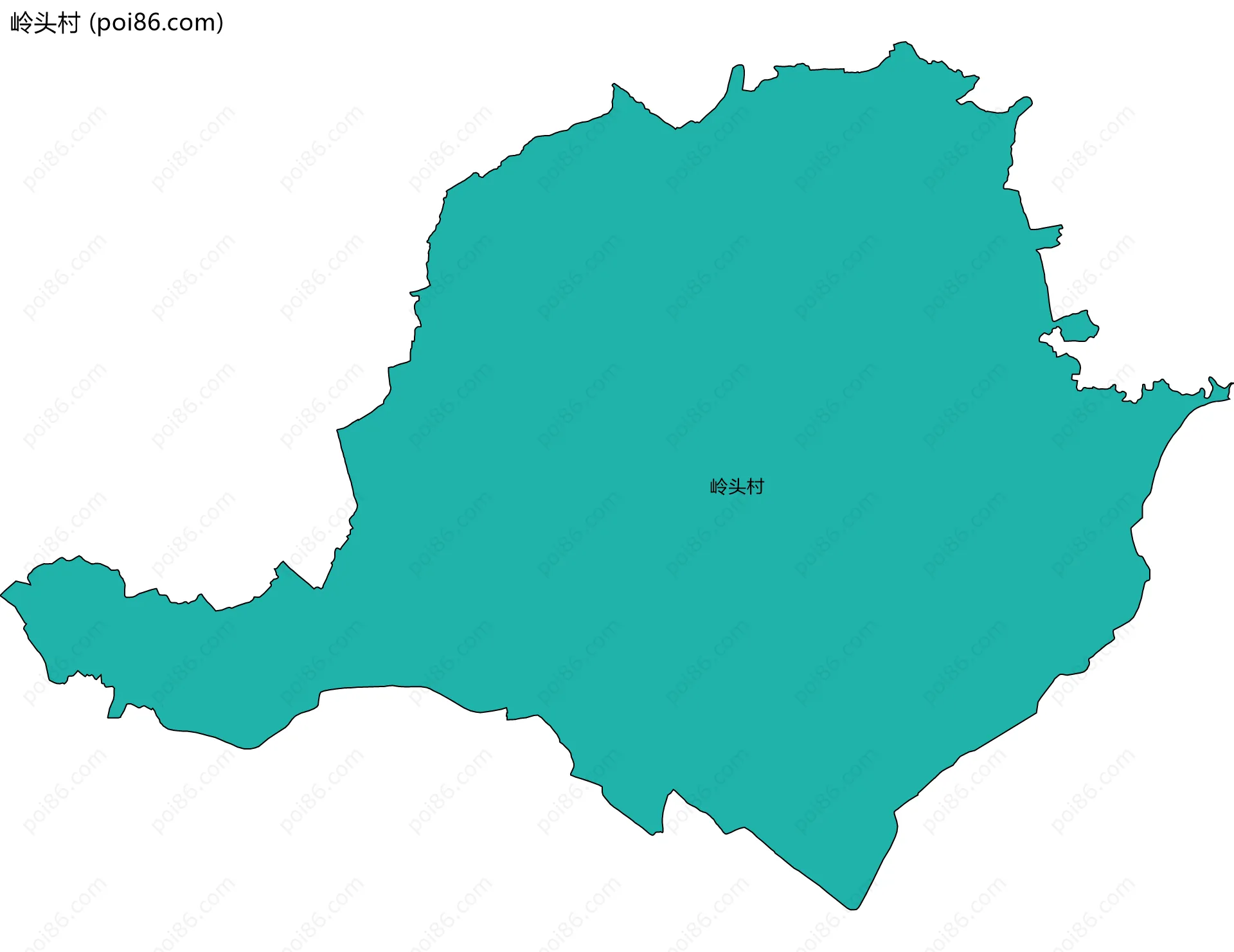 岭头村边界地图