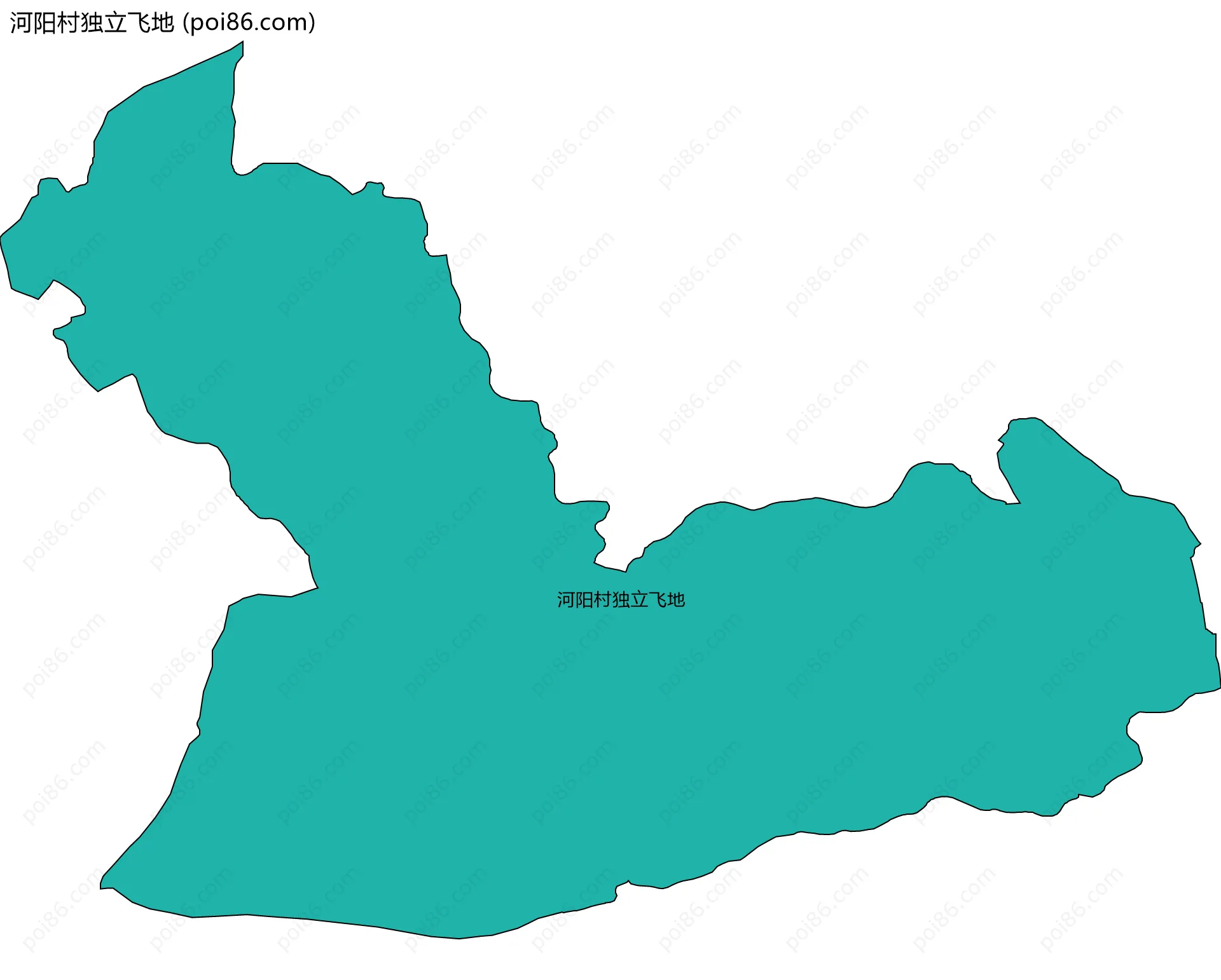 河阳村独立飞地边界地图