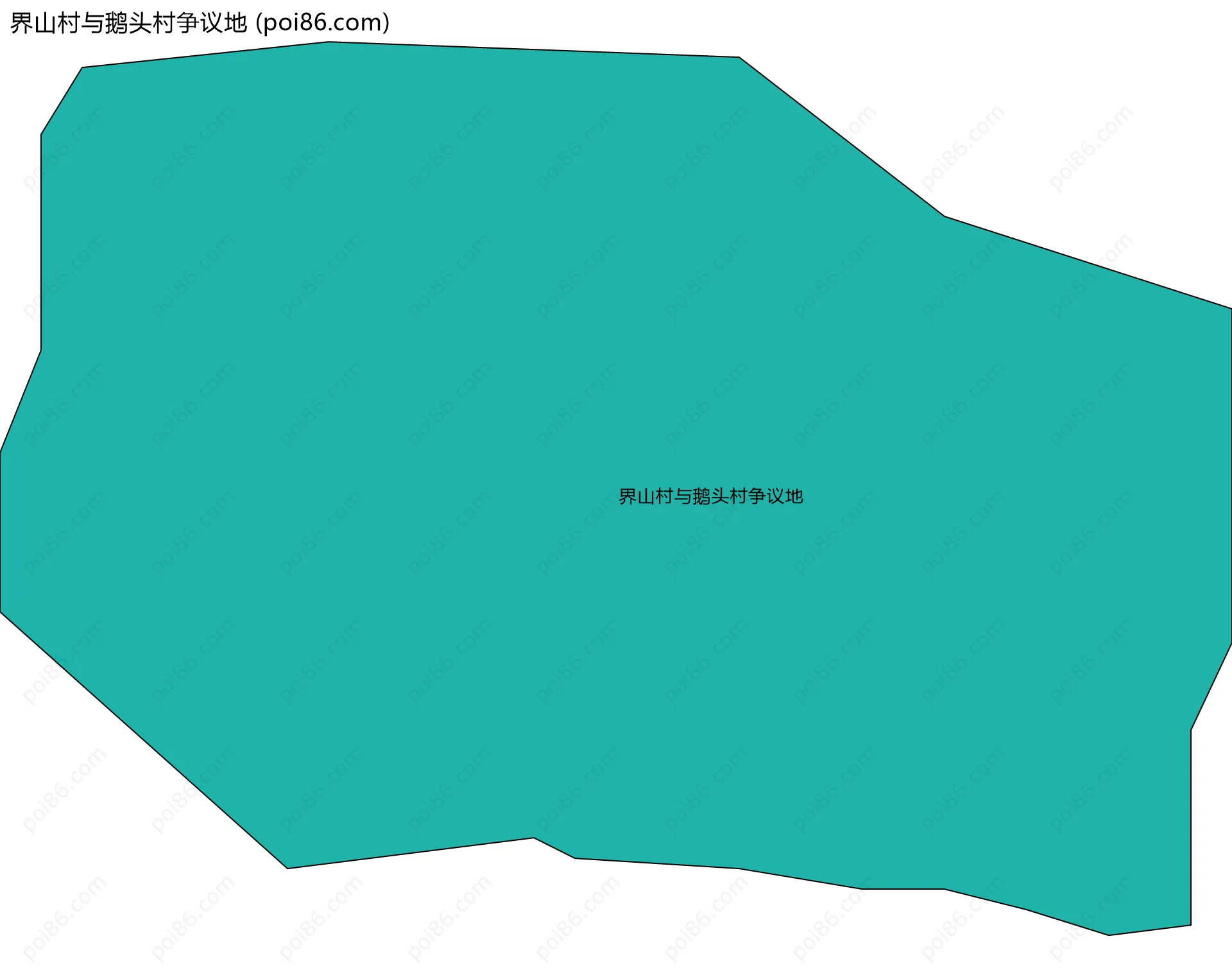 界山村与鹅头村争议地边界地图