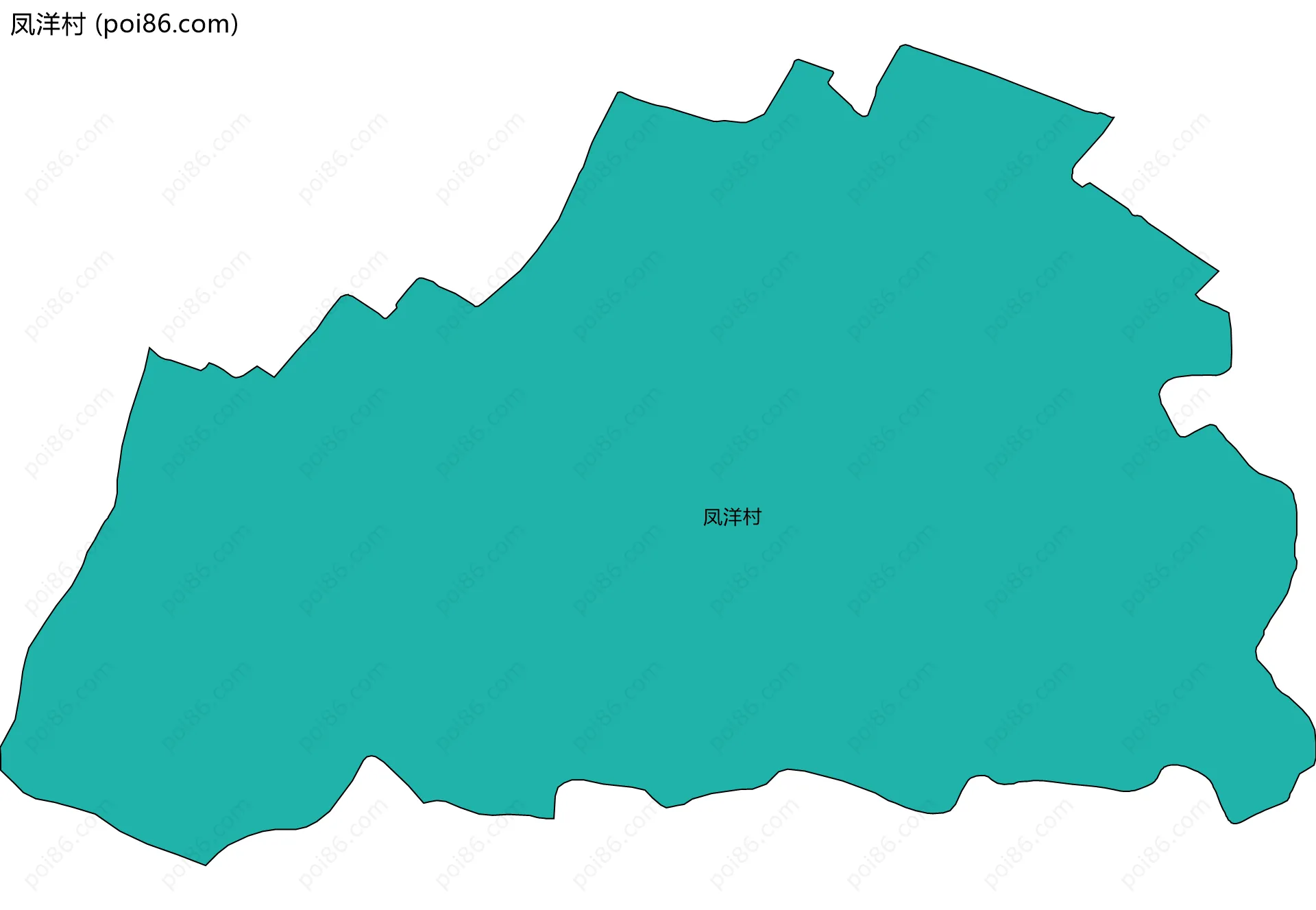 凤洋村边界地图