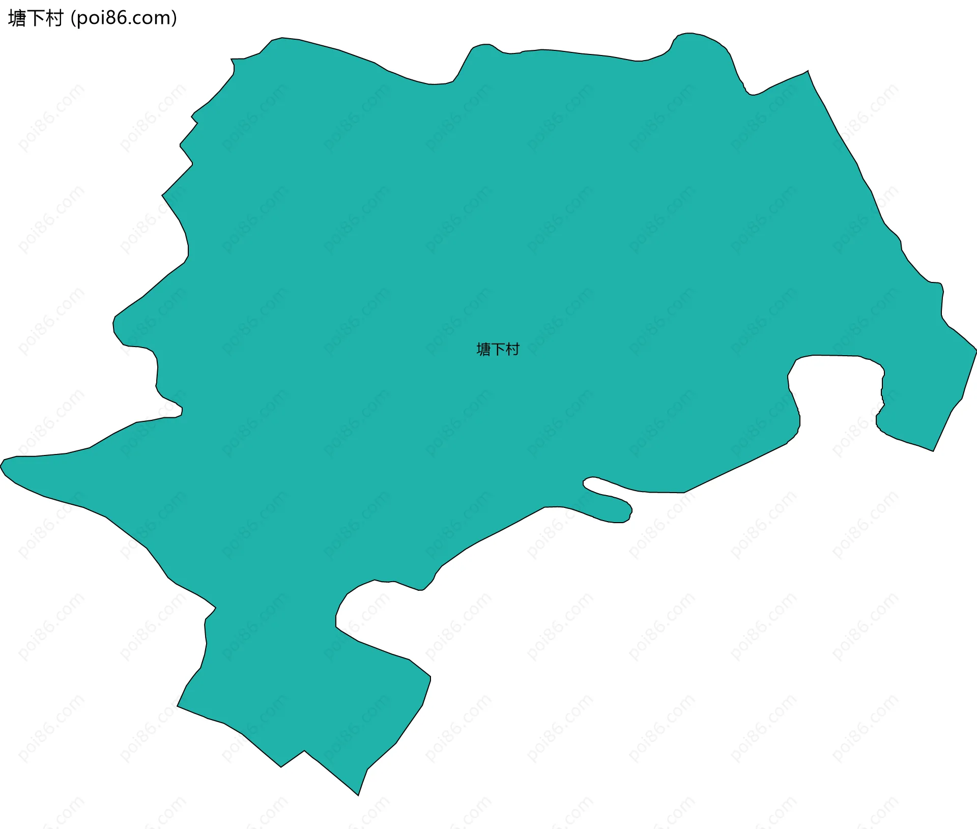 塘下村边界地图