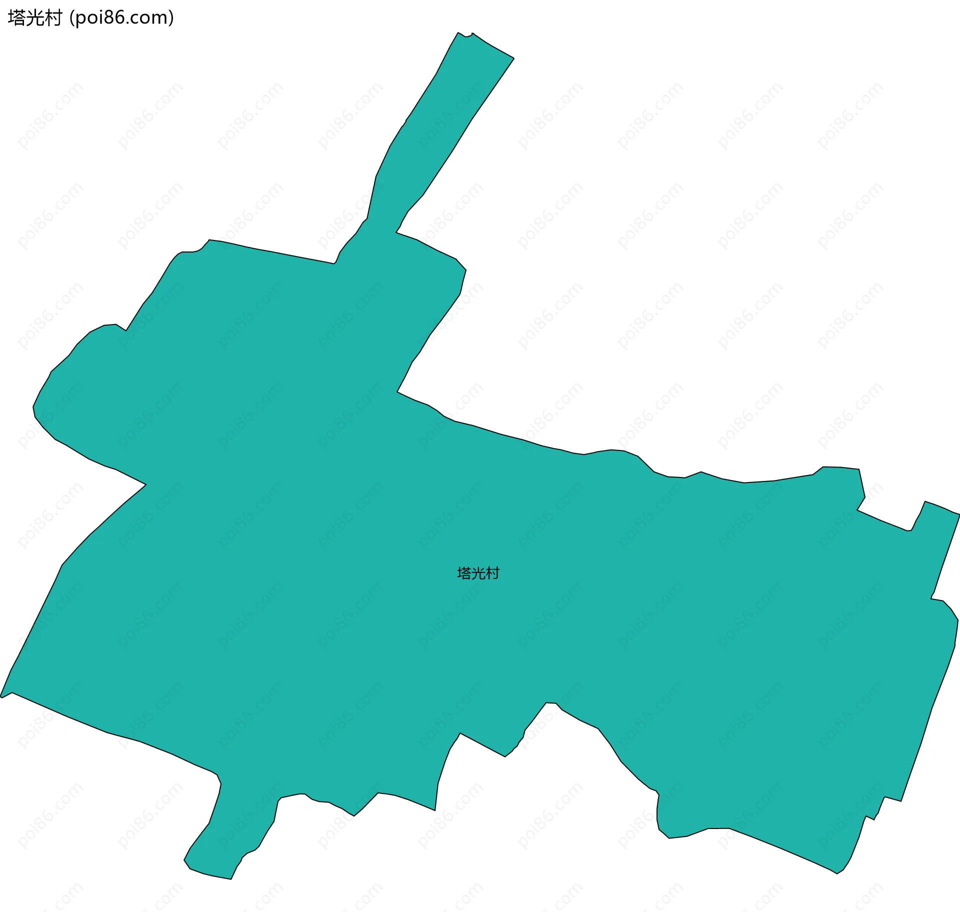 塔光村边界地图