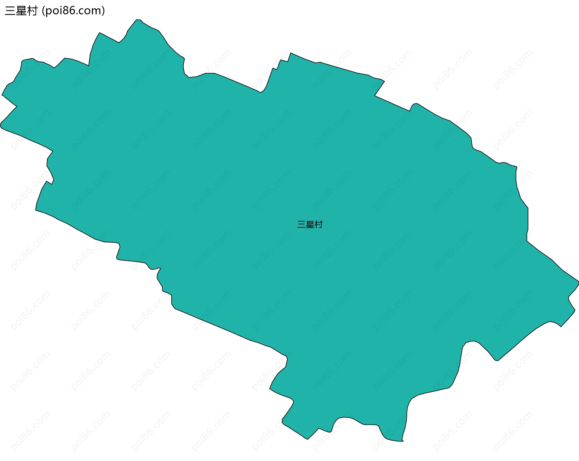 三星村边界地图
