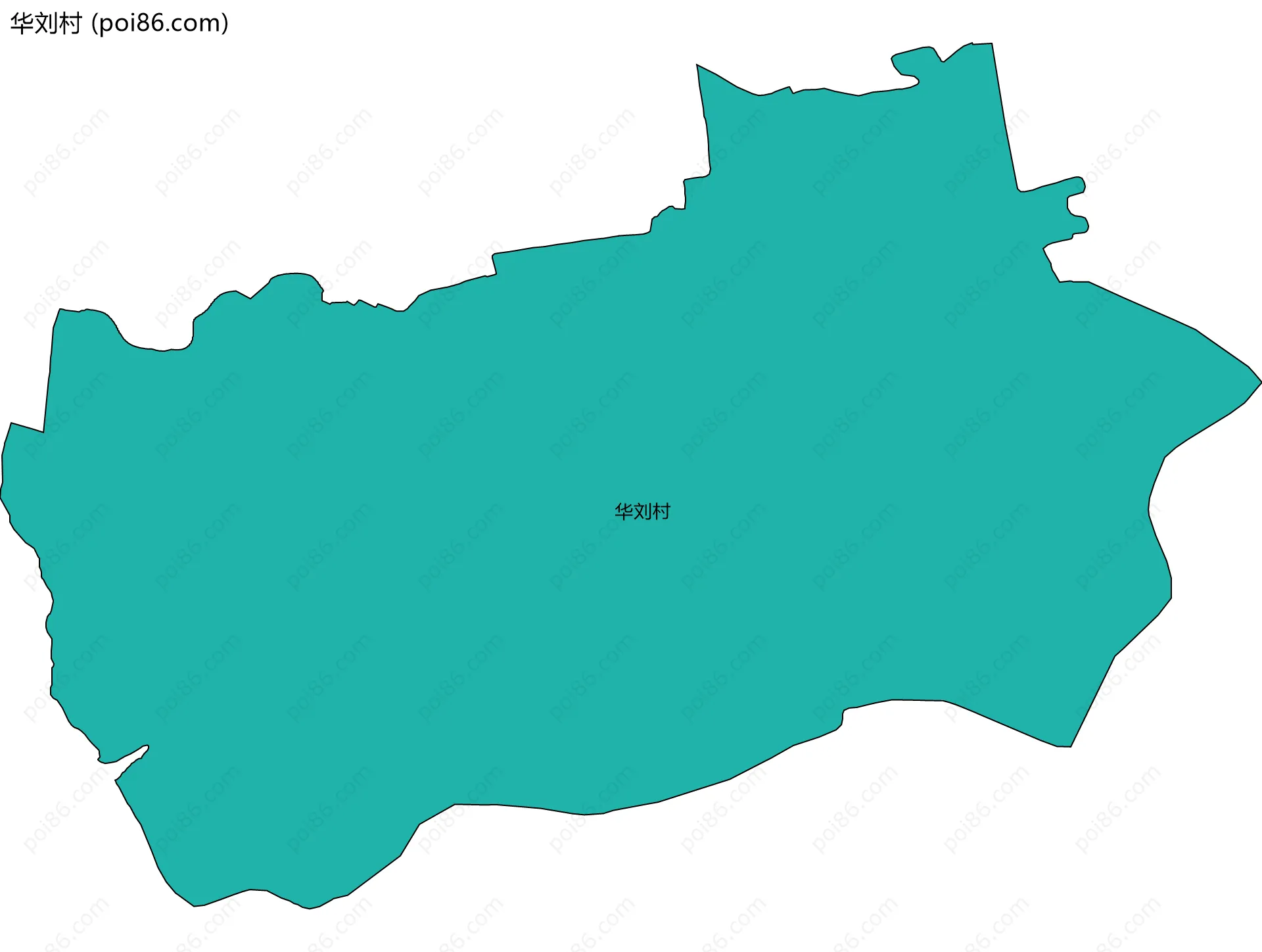 华刘村边界地图