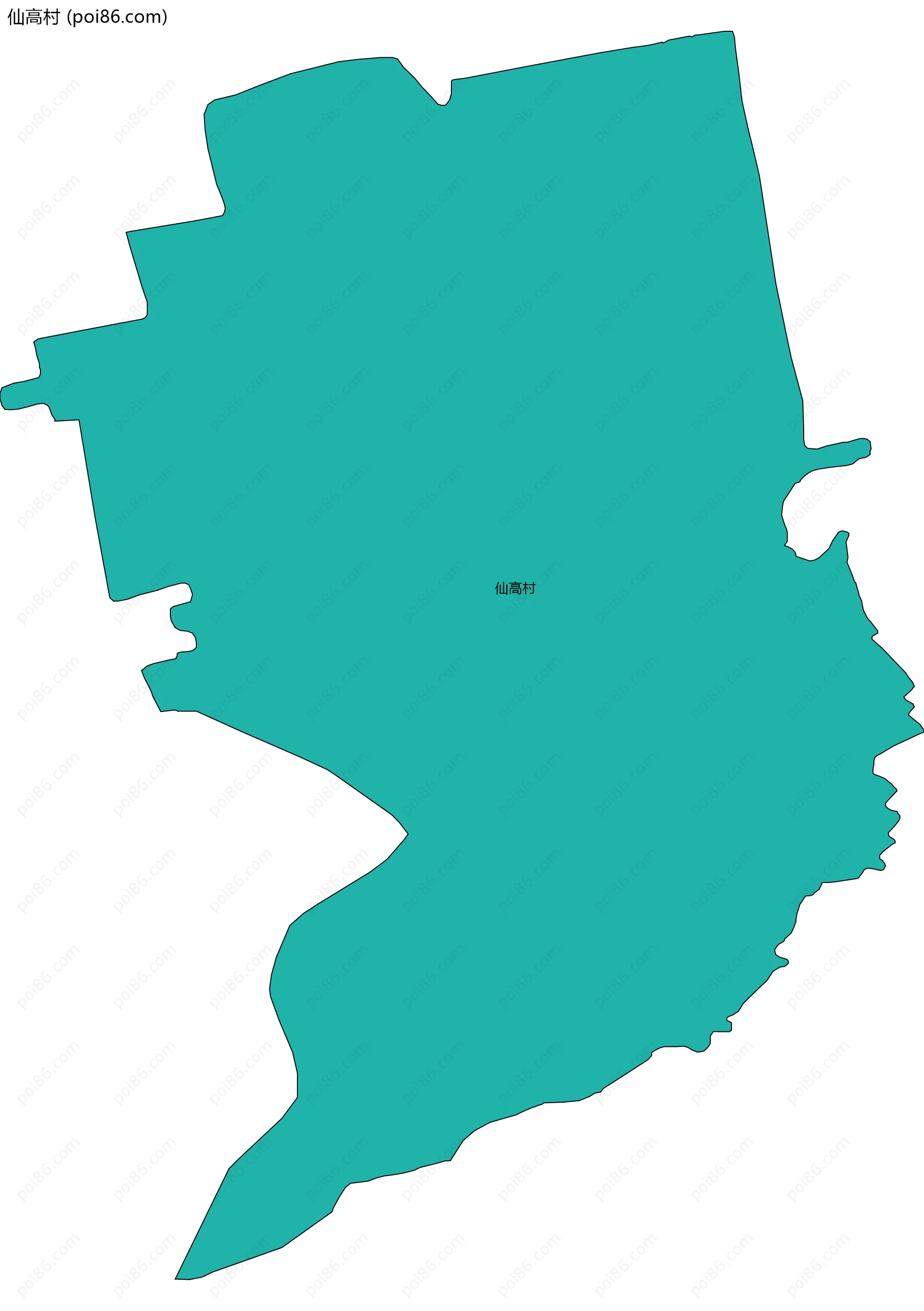 仙高村边界地图