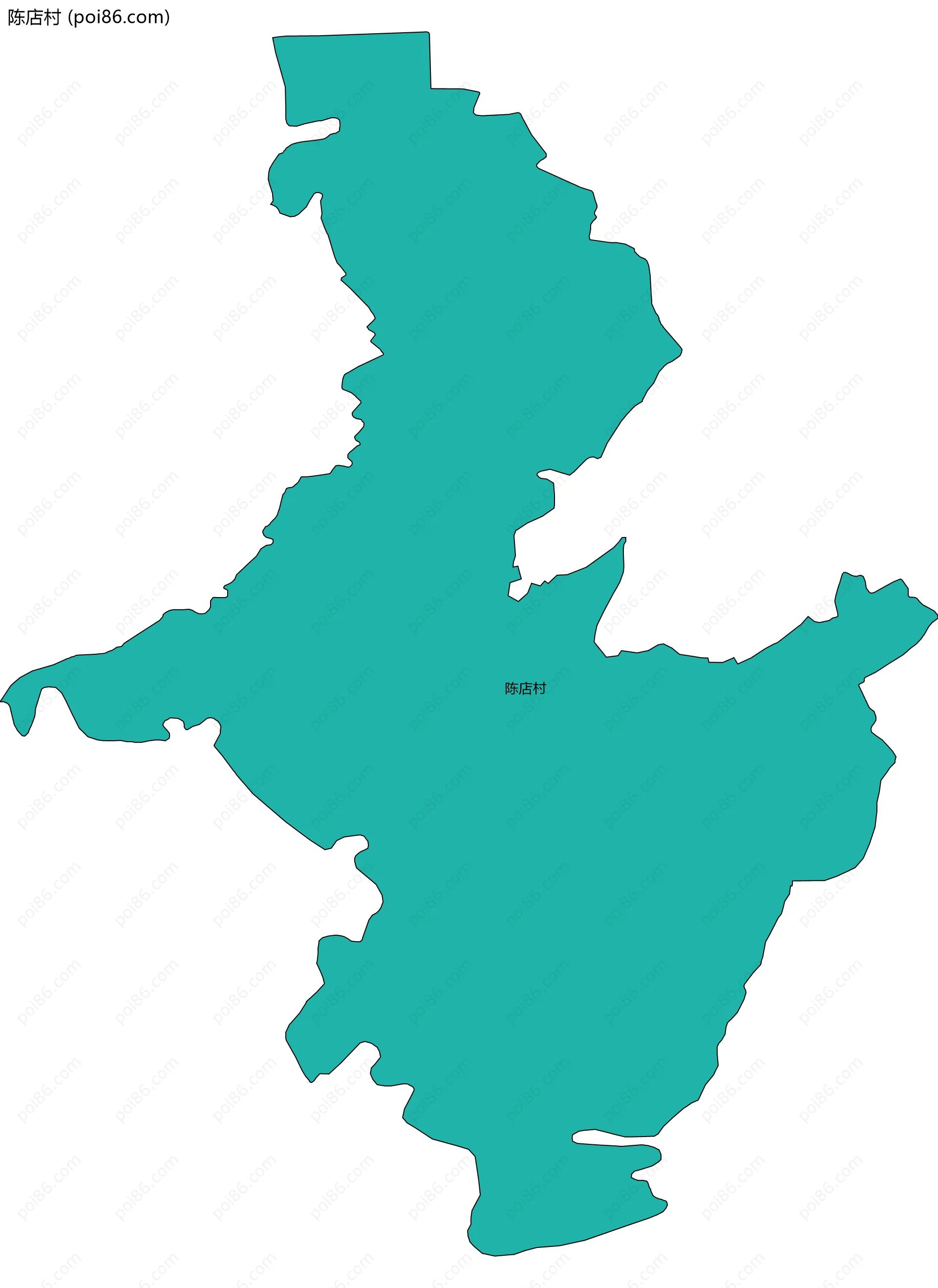 陈店村边界地图
