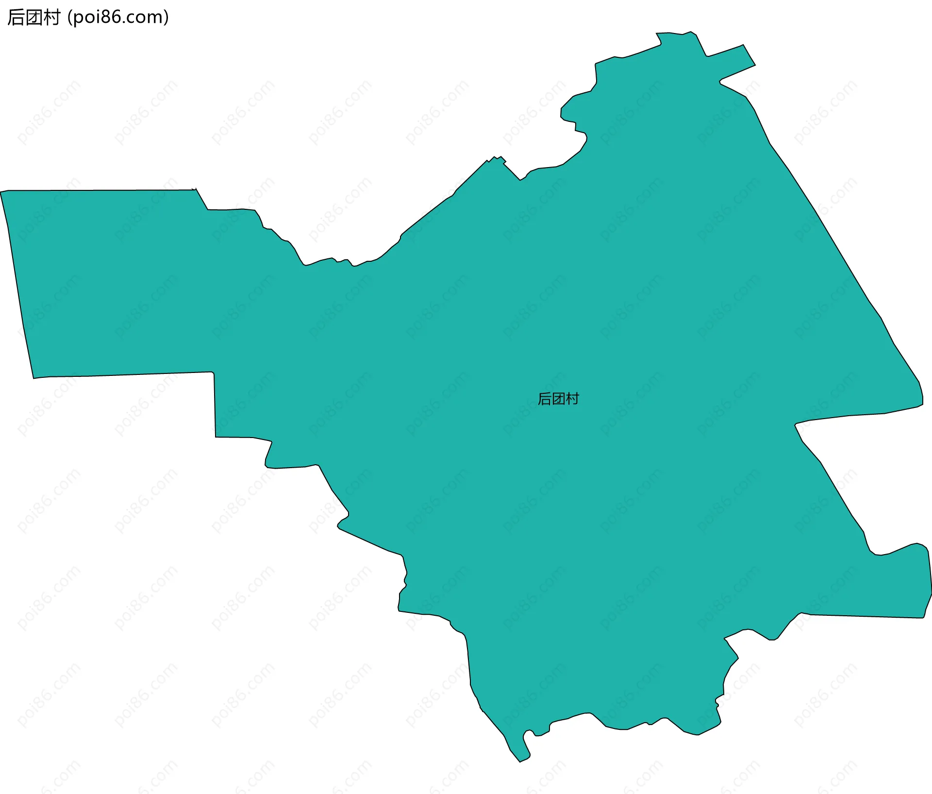 后团村边界地图