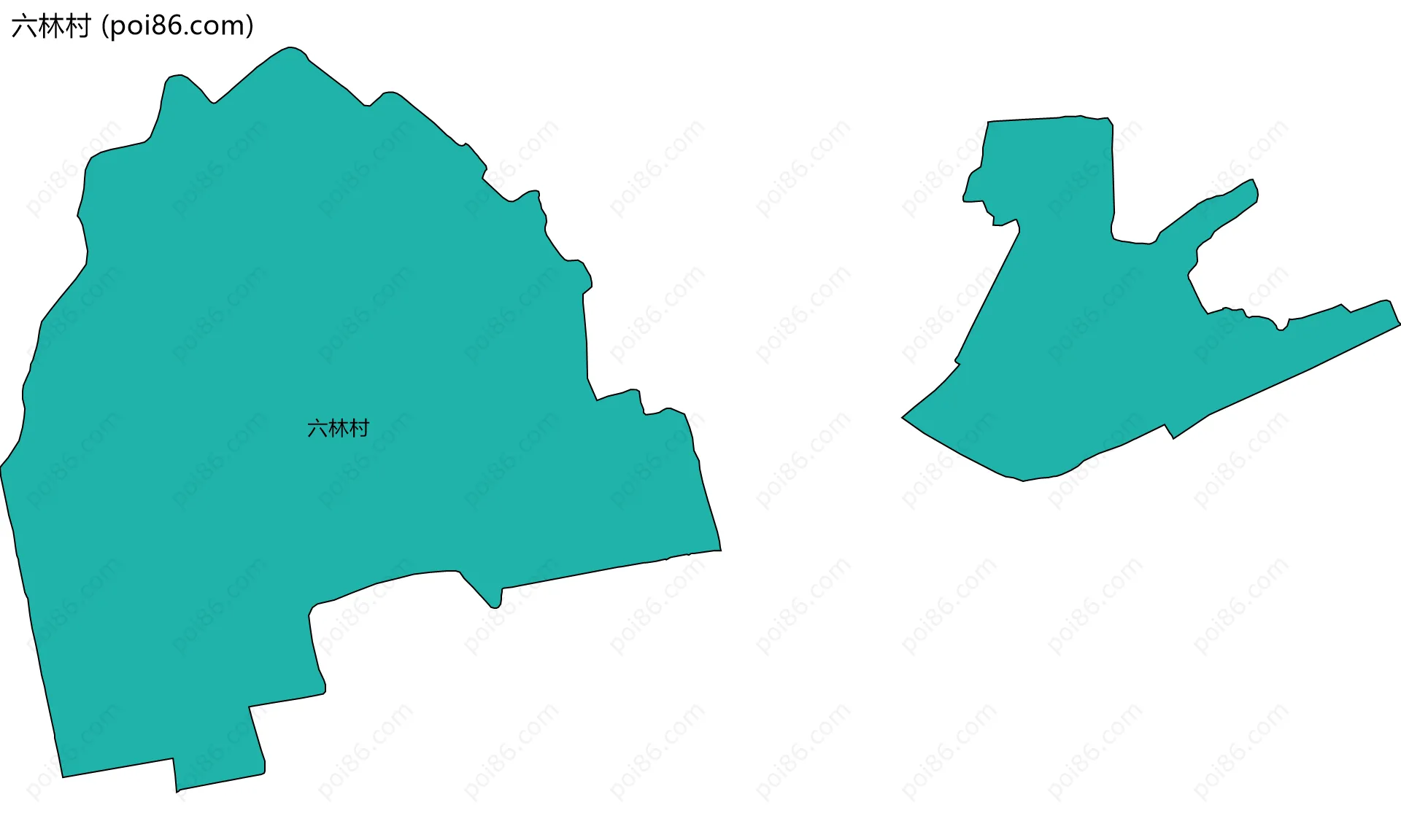 六林村边界地图