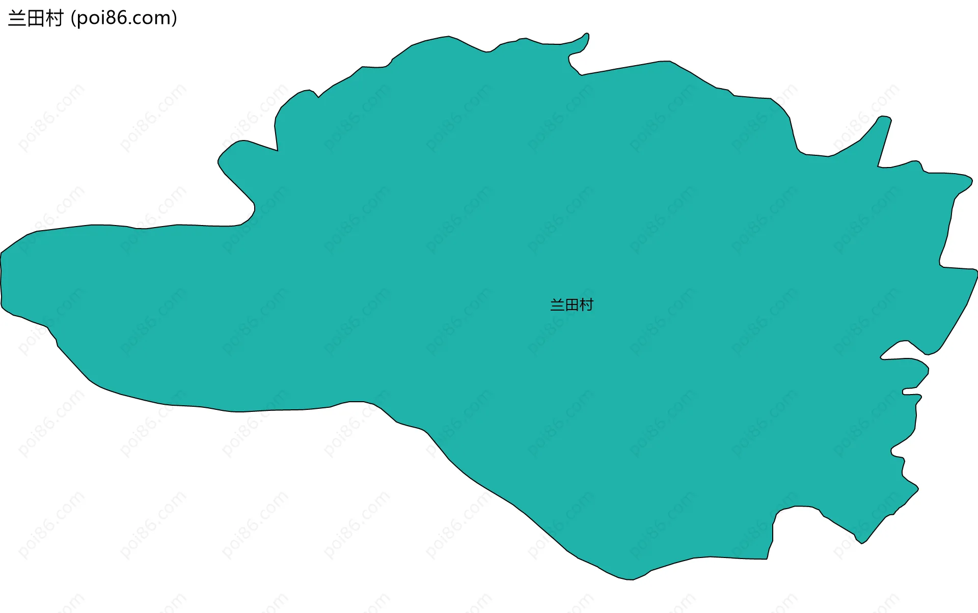 兰田村边界地图