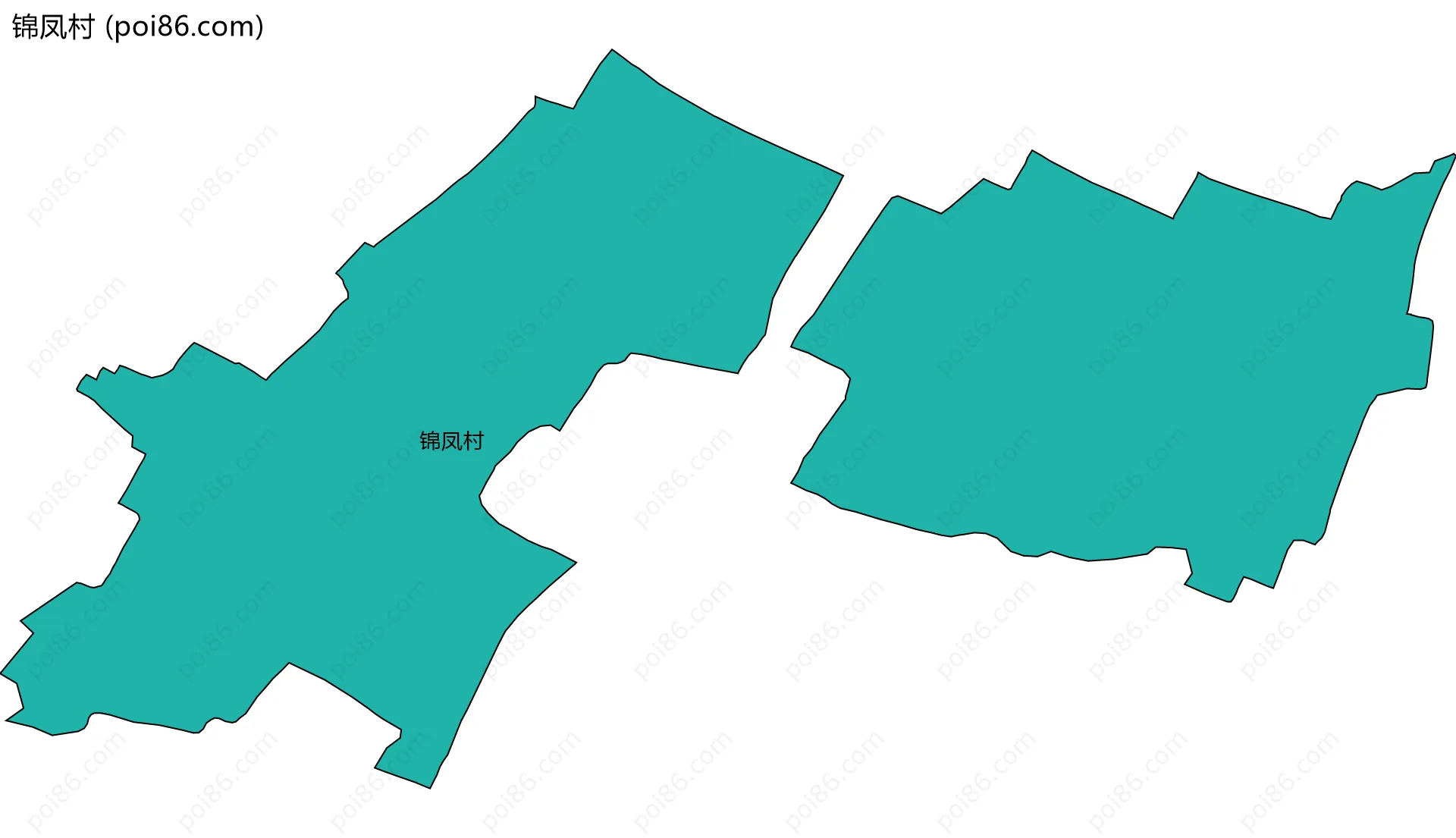 锦凤村边界地图