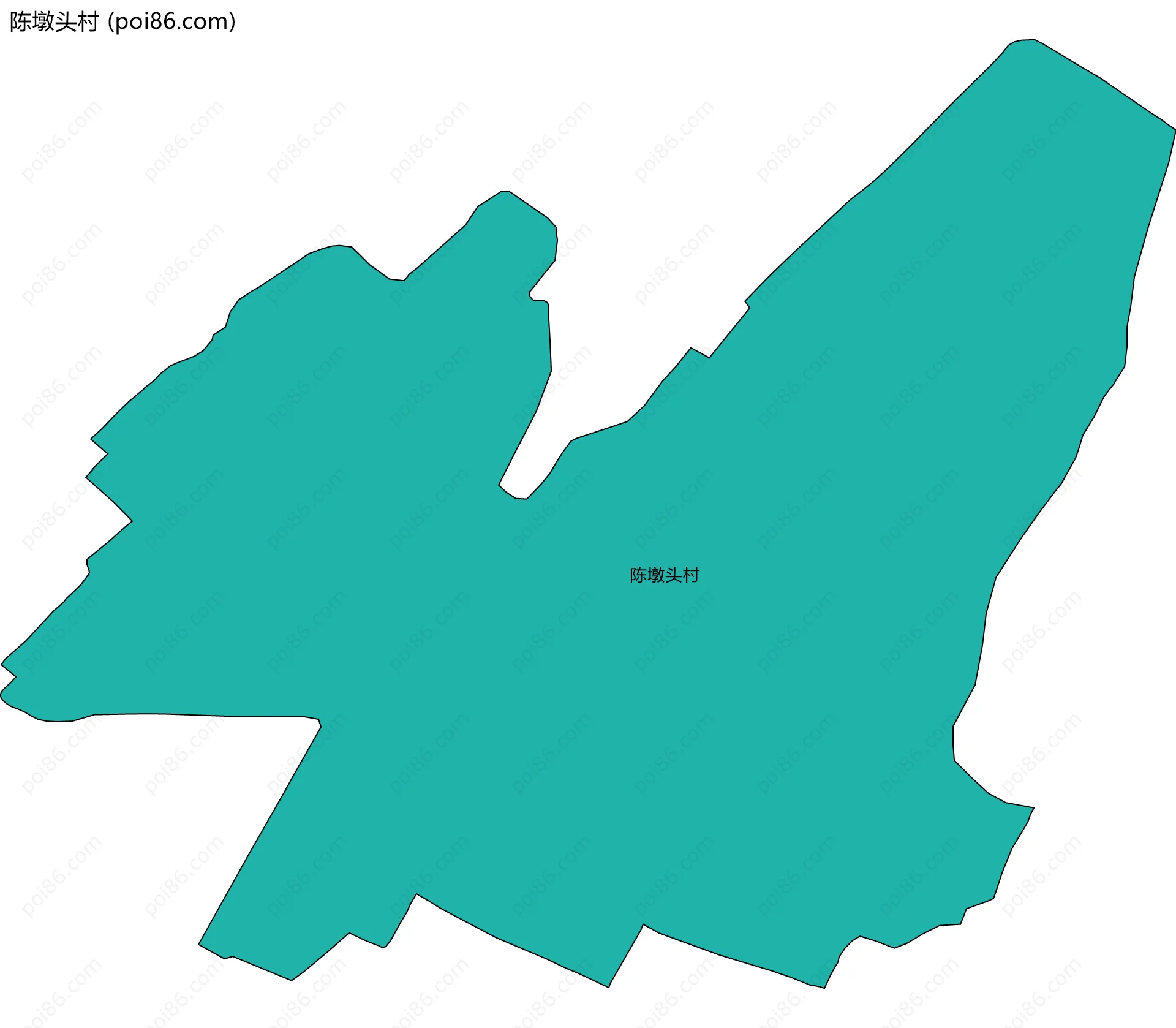 陈墩头村边界地图