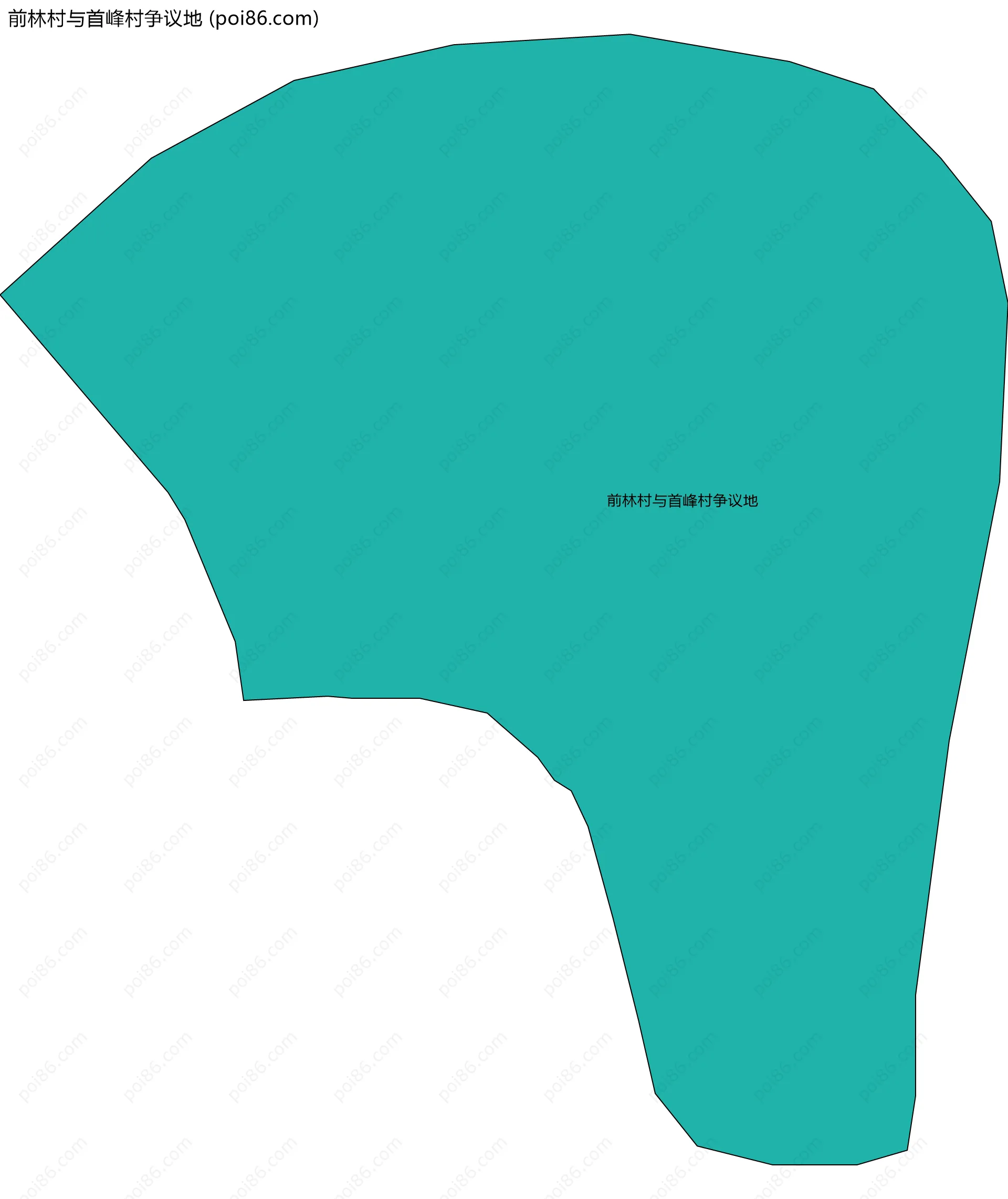 前林村与首峰村争议地边界地图