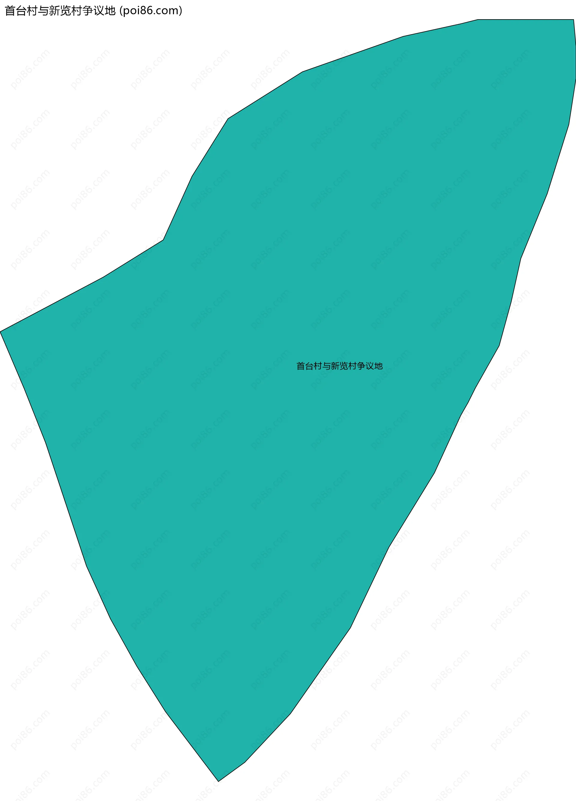 首台村与新览村争议地边界地图