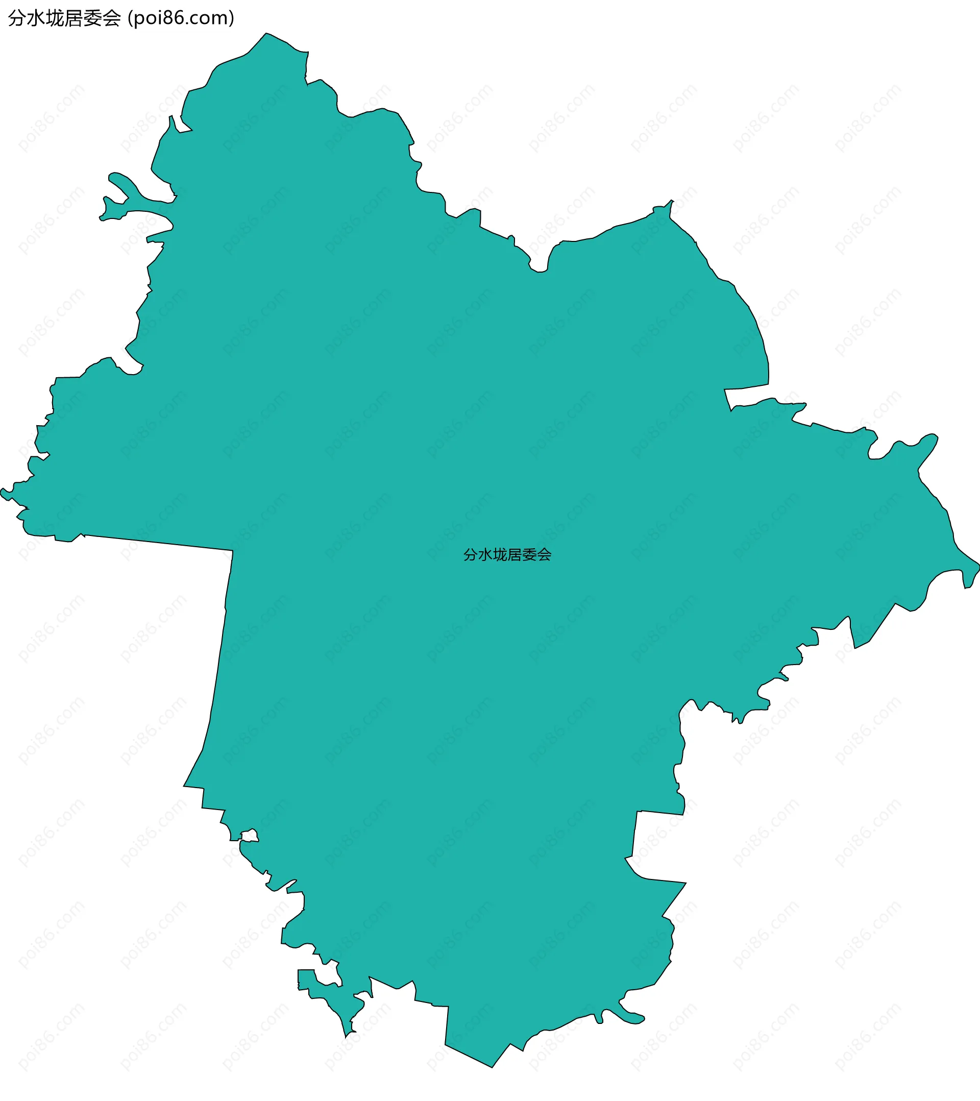 分水垅居委会边界地图