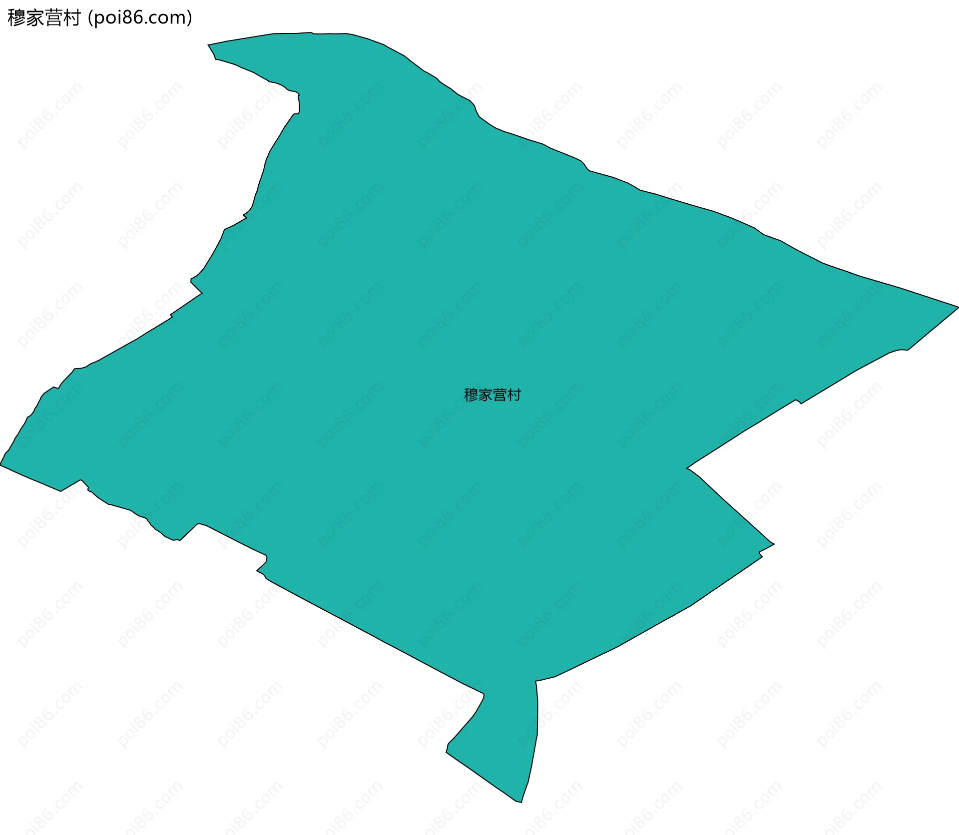 穆家营村边界地图