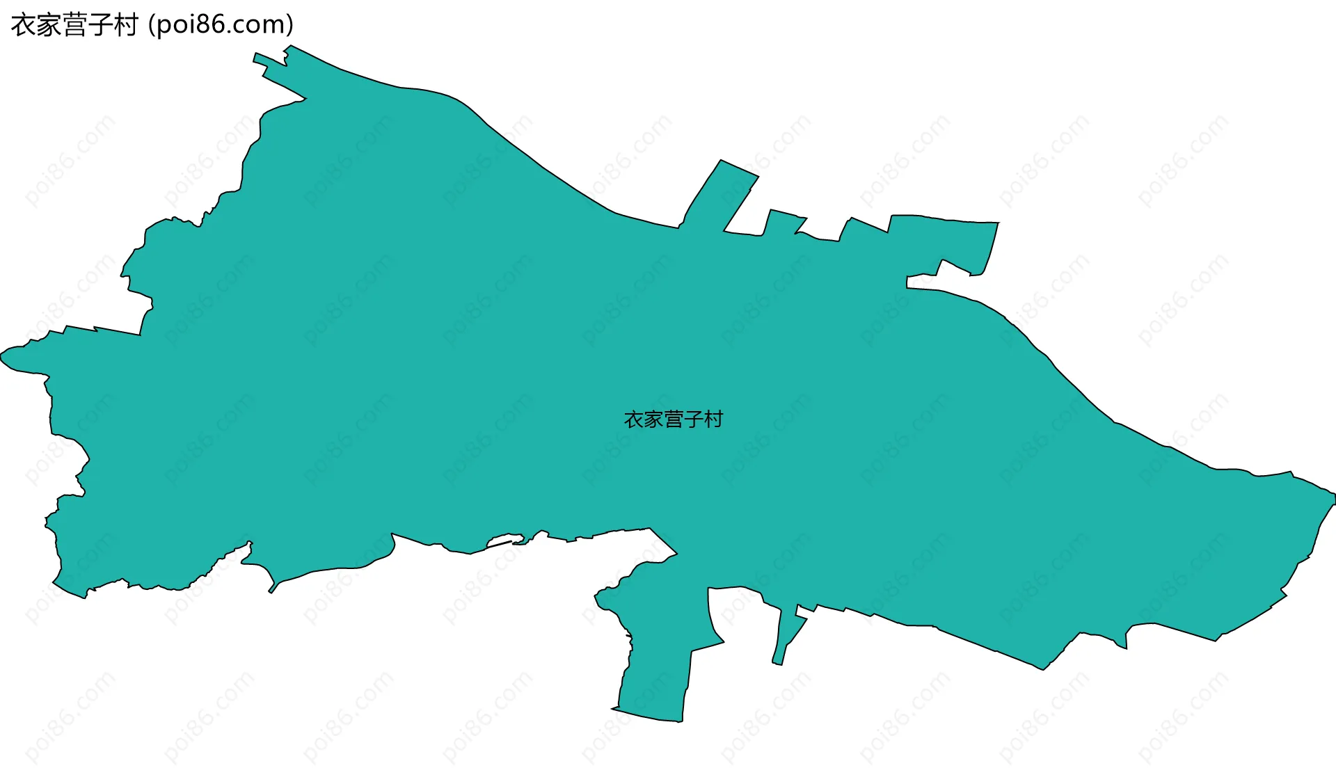 衣家营子村边界地图