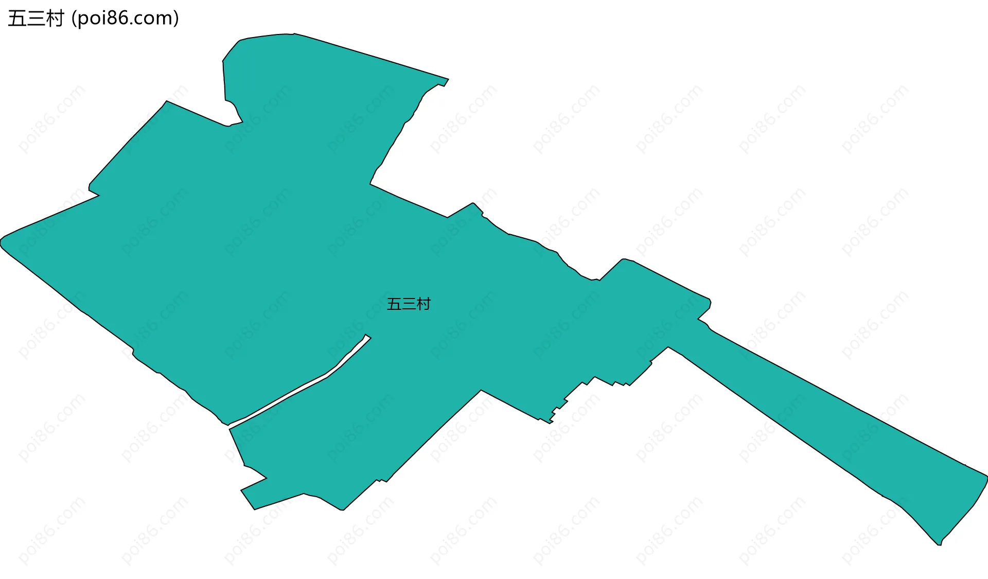 五三村边界地图