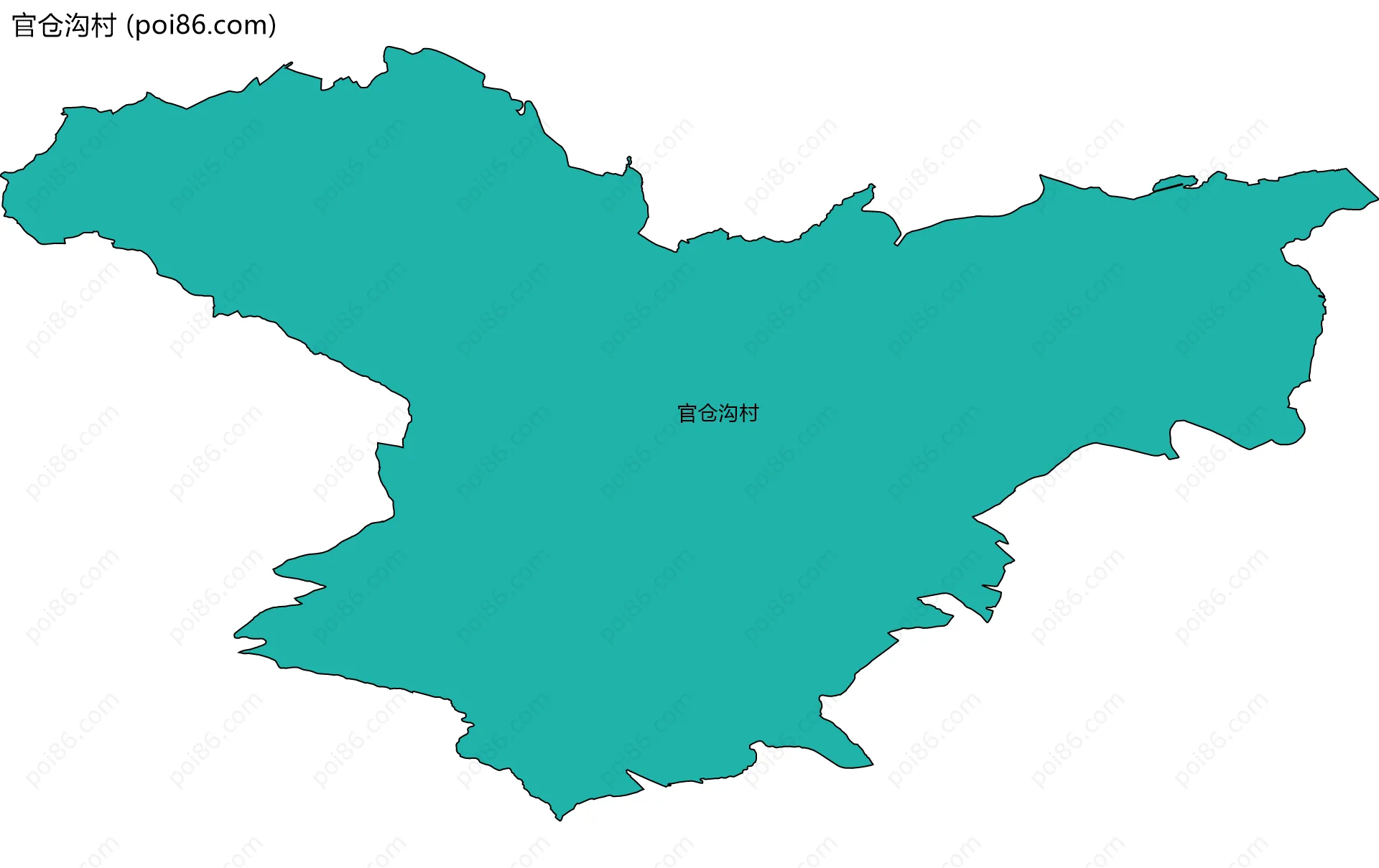 官仓沟村边界地图