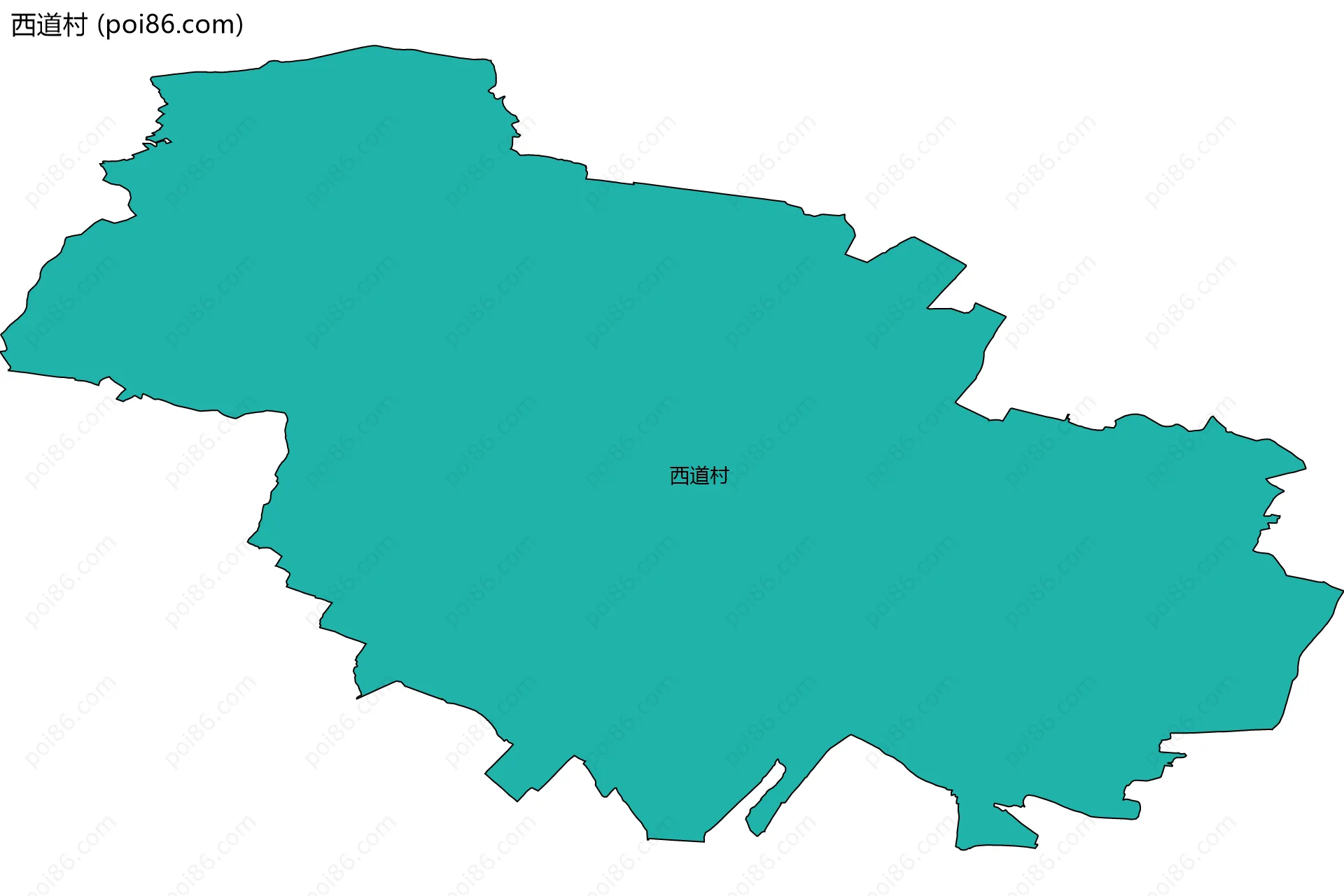 西道村边界地图