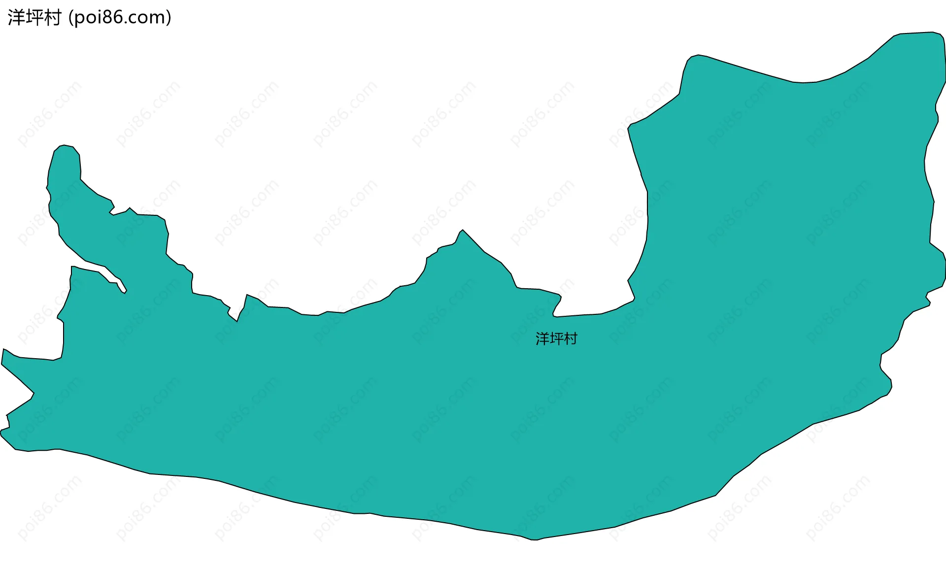 洋坪村边界地图