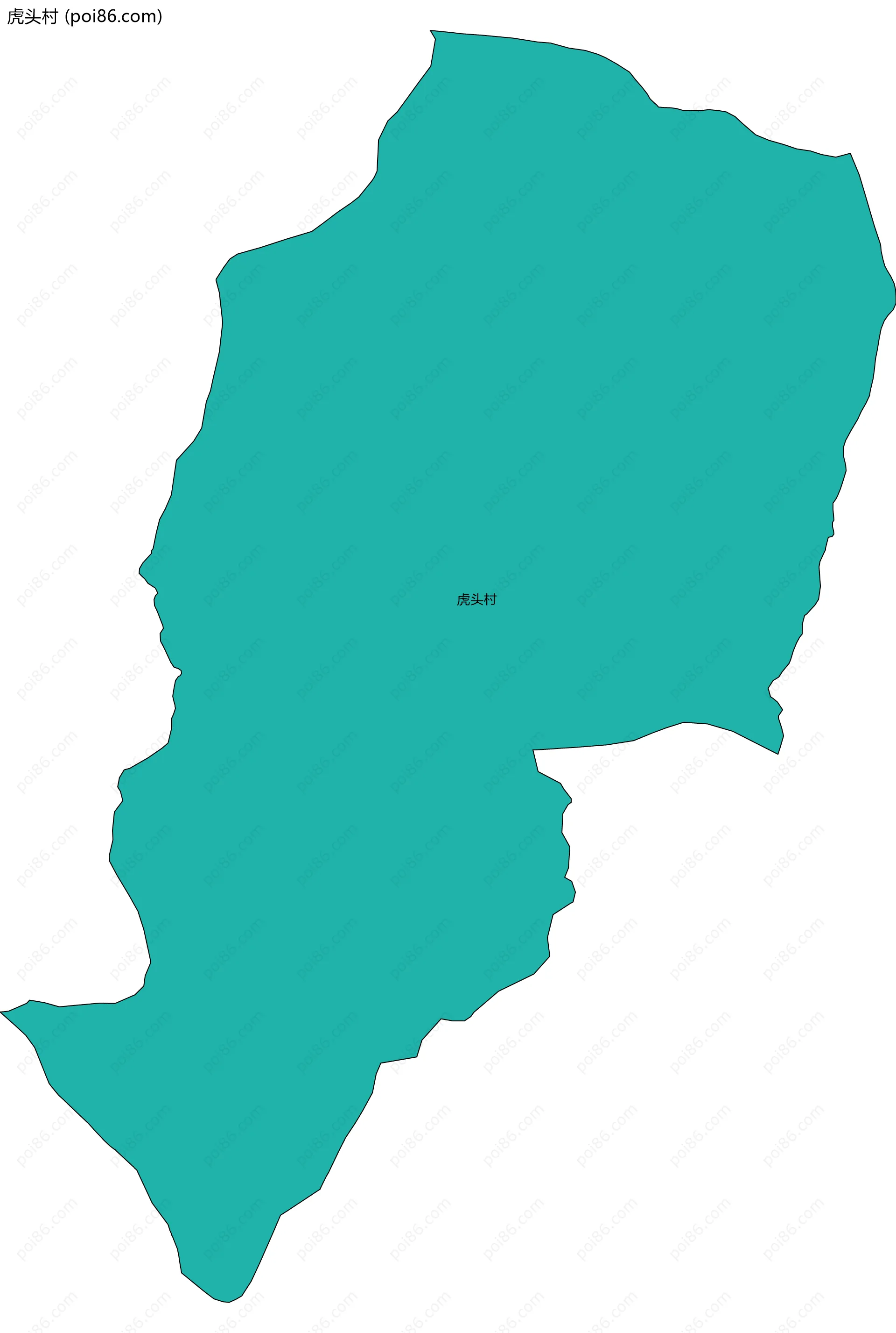 虎头村边界地图