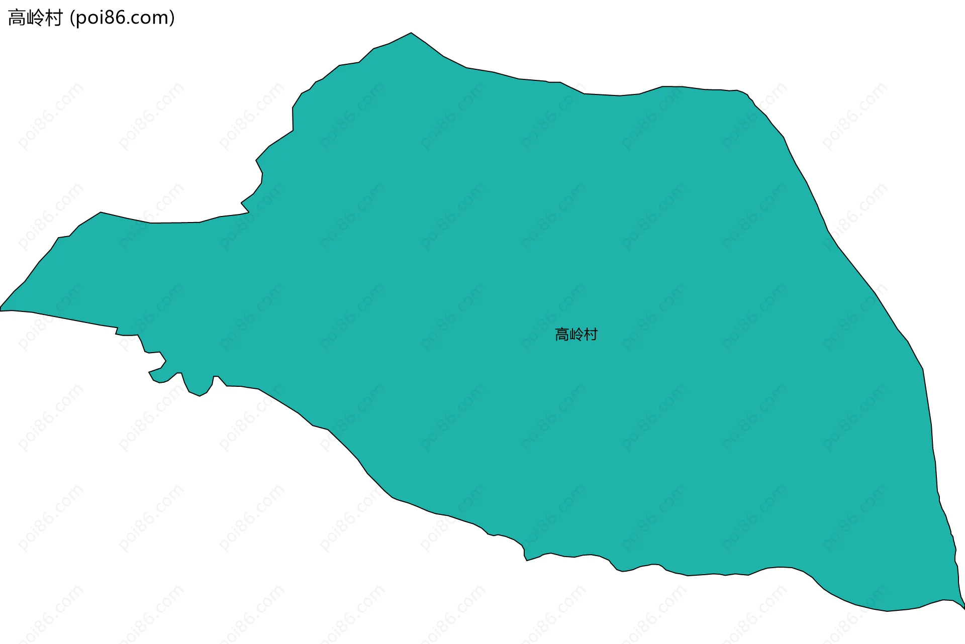 高岭村边界地图
