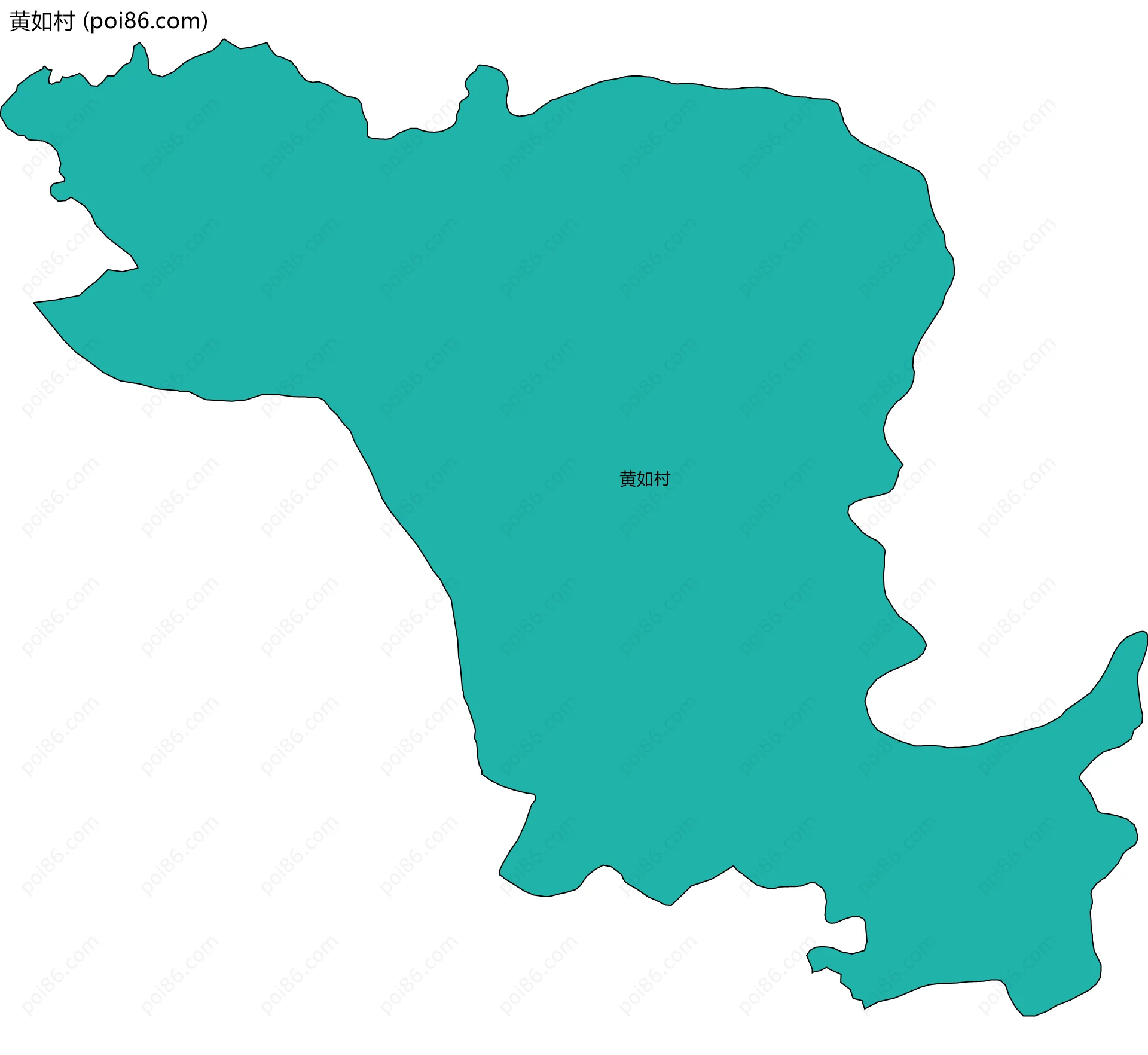 黄如村边界地图