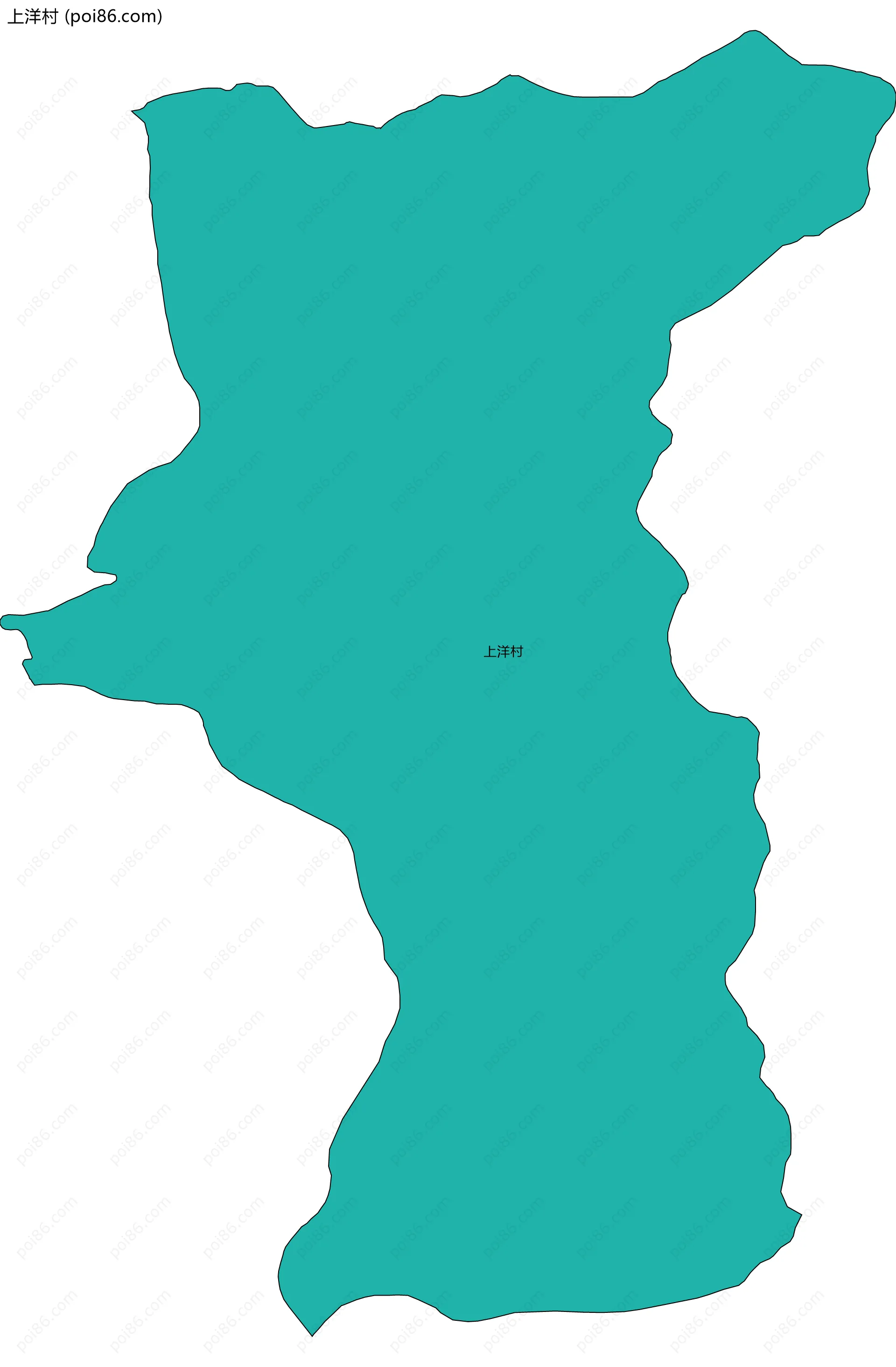 上洋村边界地图