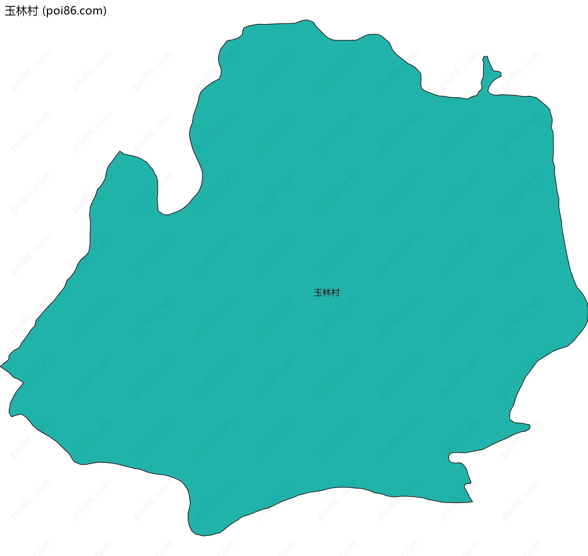 玉林村边界地图