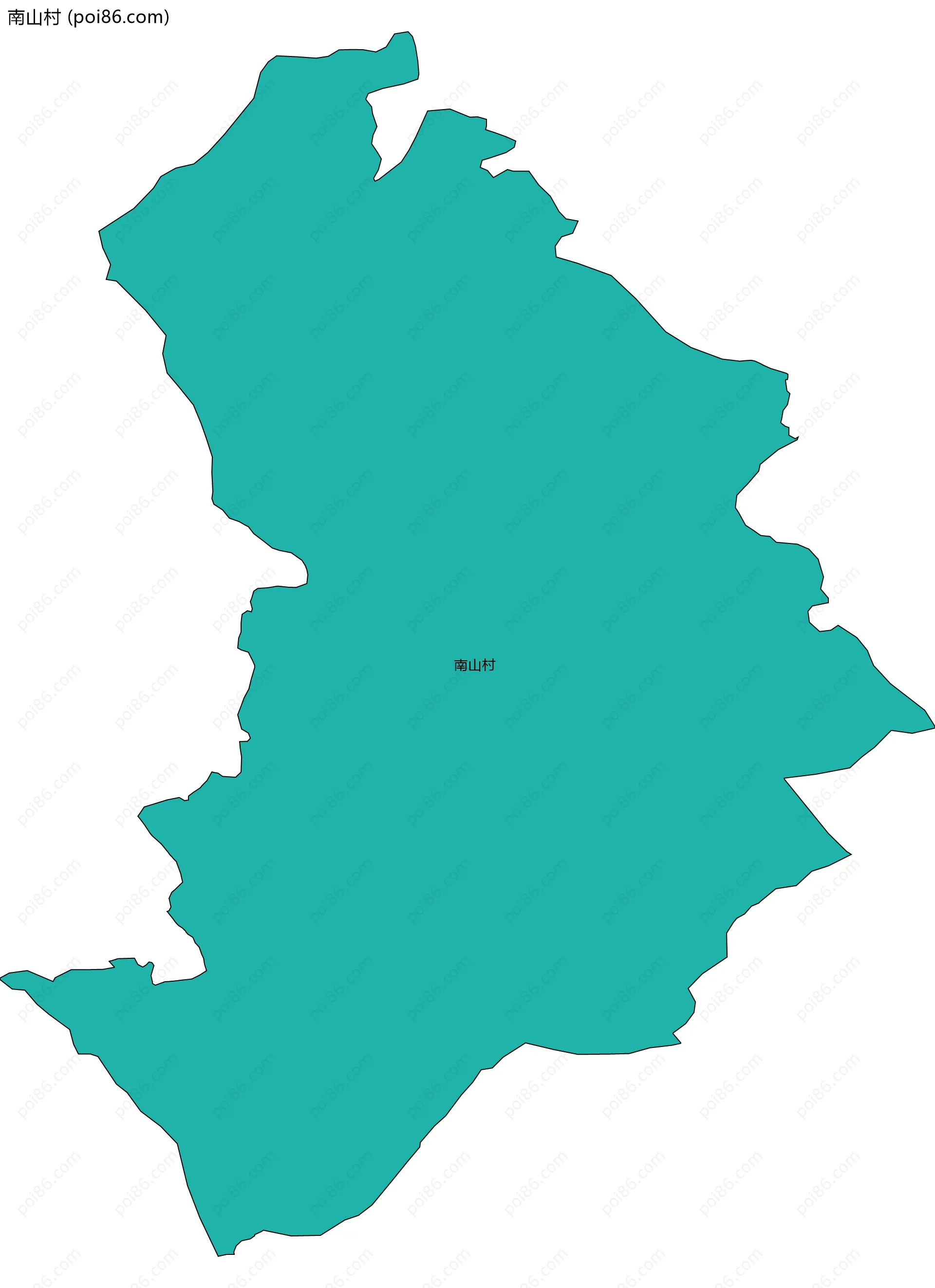 南山村边界地图