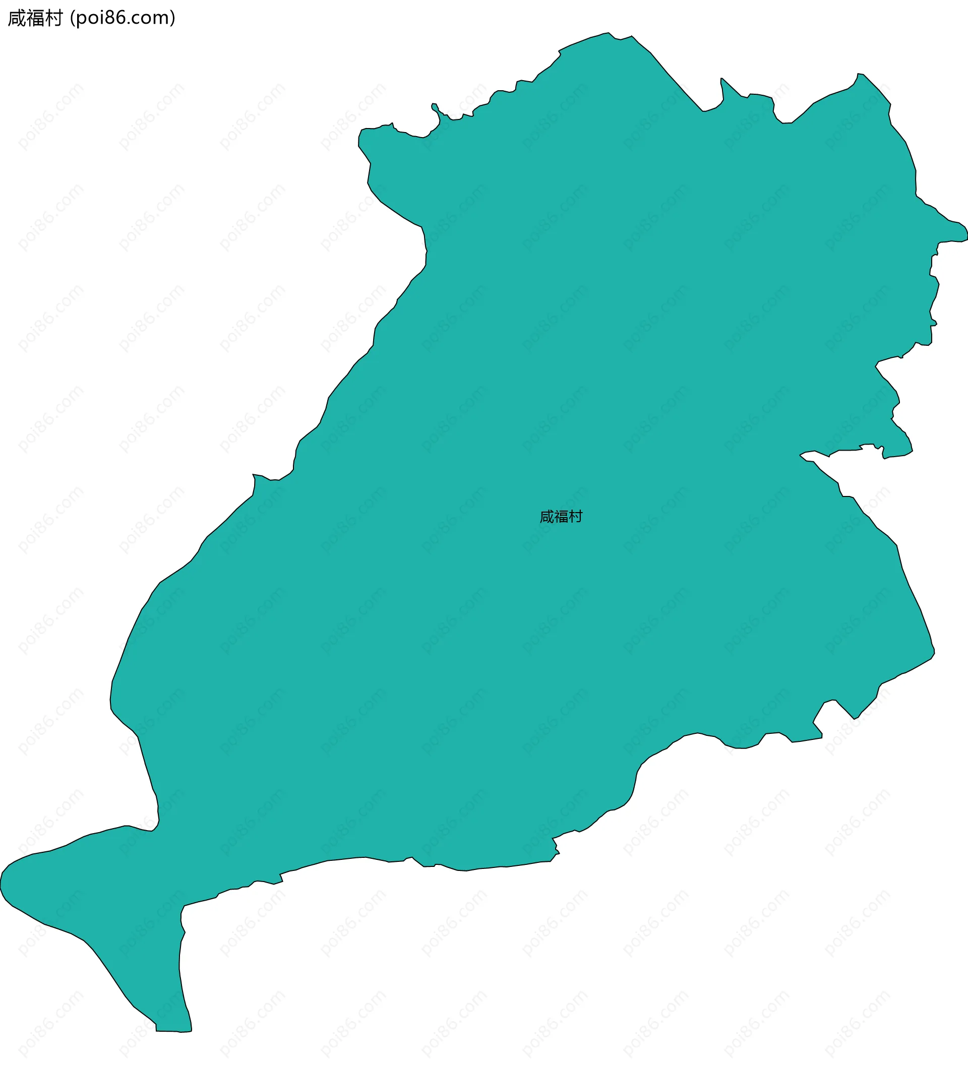 咸福村边界地图